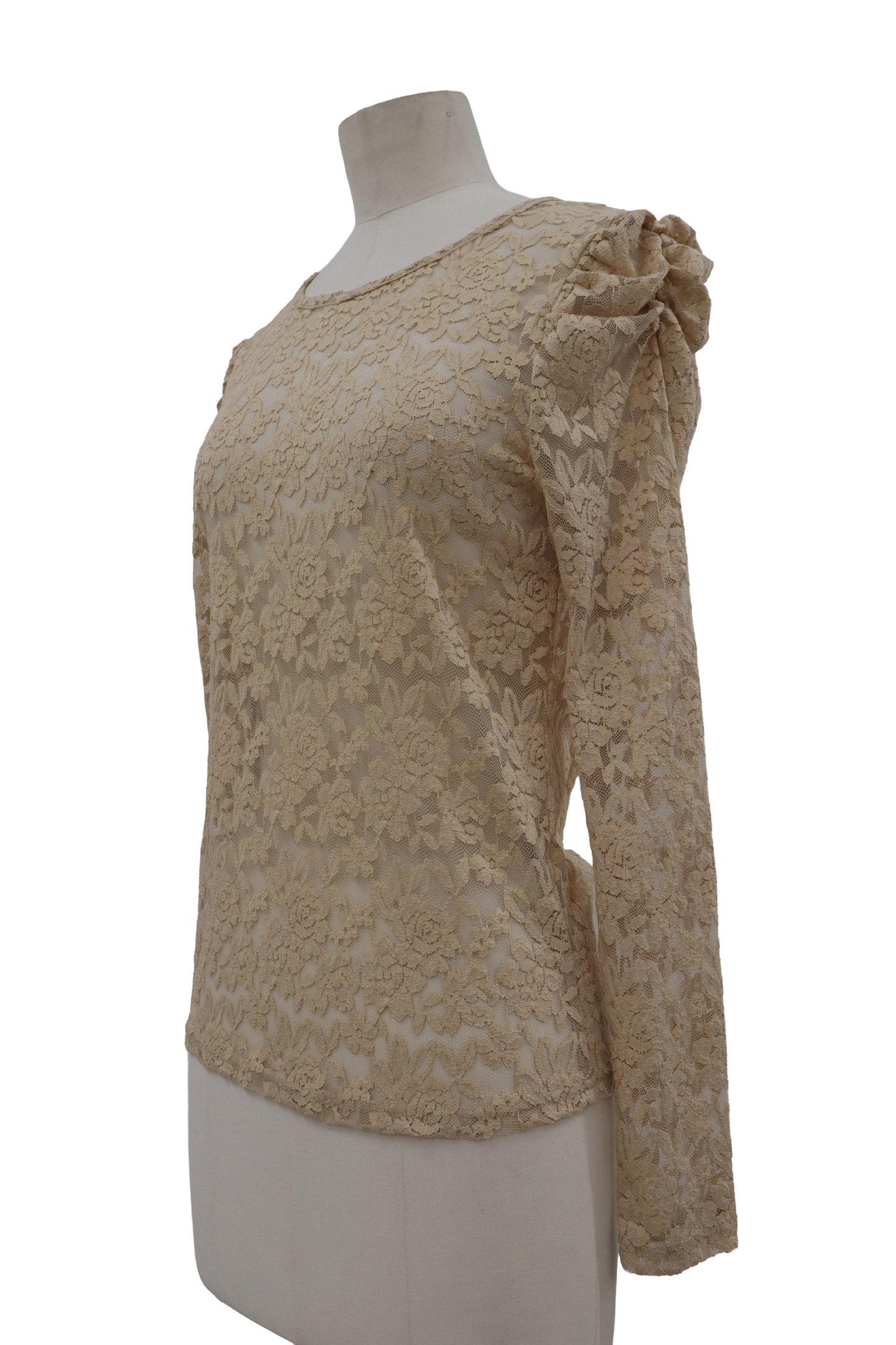 lace puff shoulder top/RM-［2607-021］