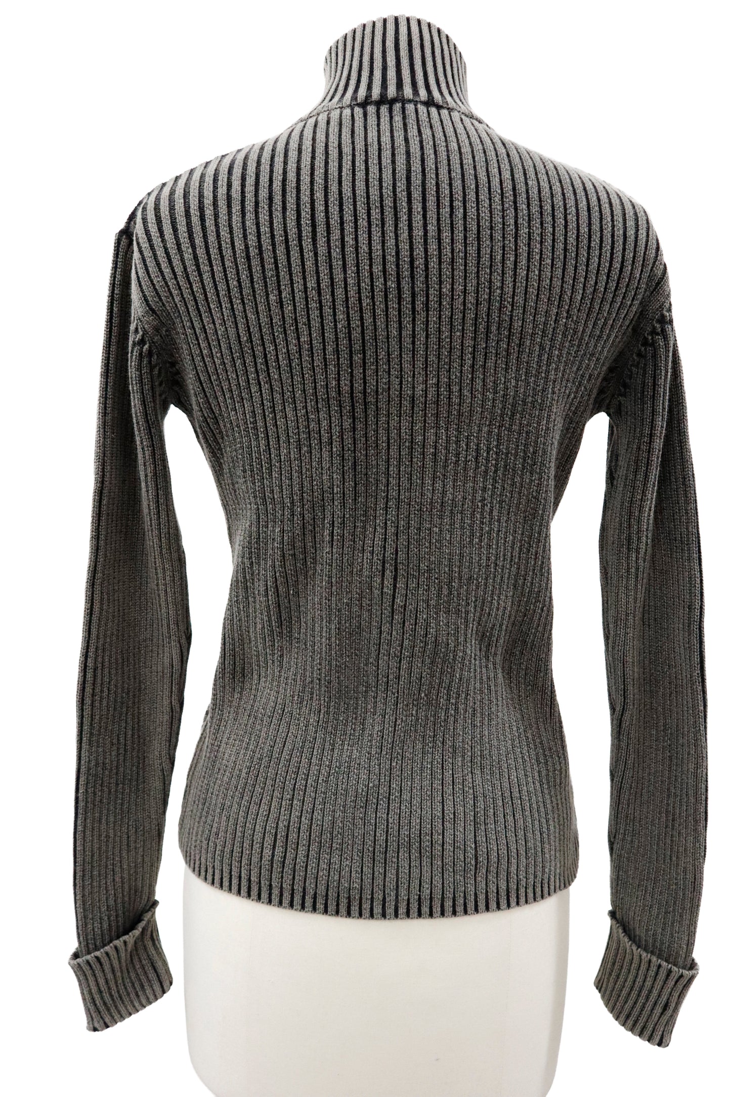 rib knit ZIP tops/U-［2603-002］