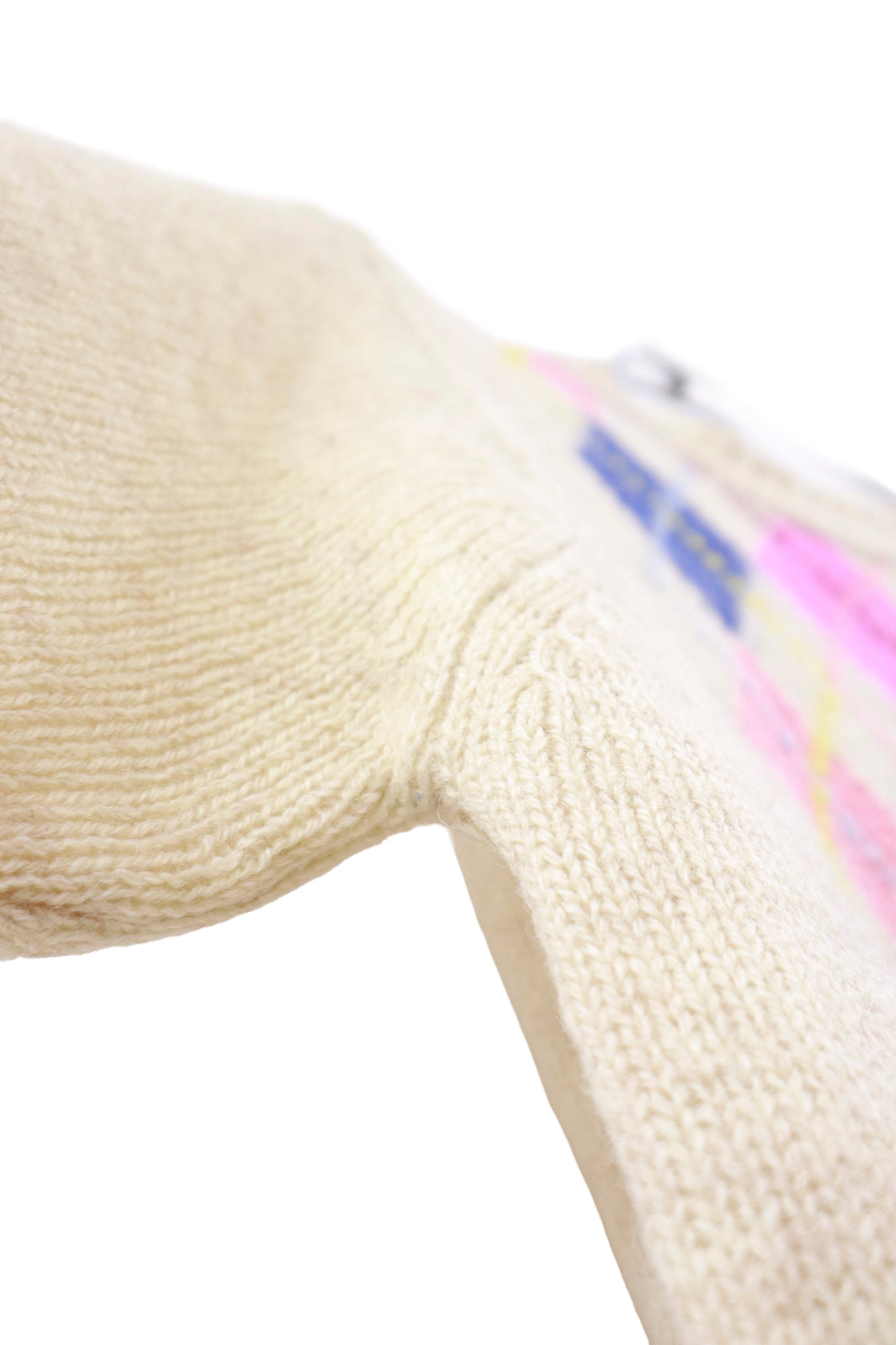 80's wool knit sweater/NV-［2511-152］