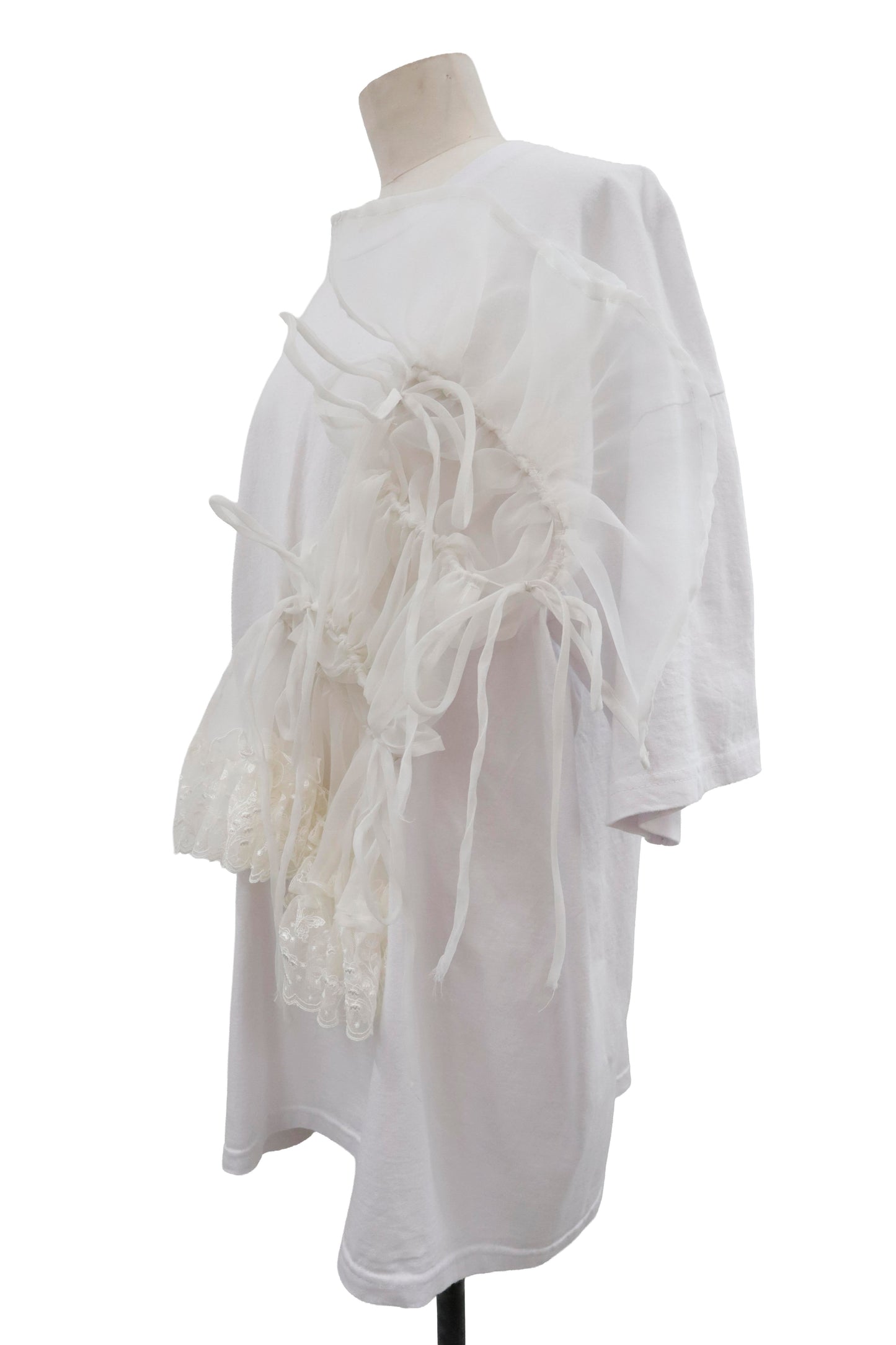 shirring ribbon tee/RM-［2605-032］