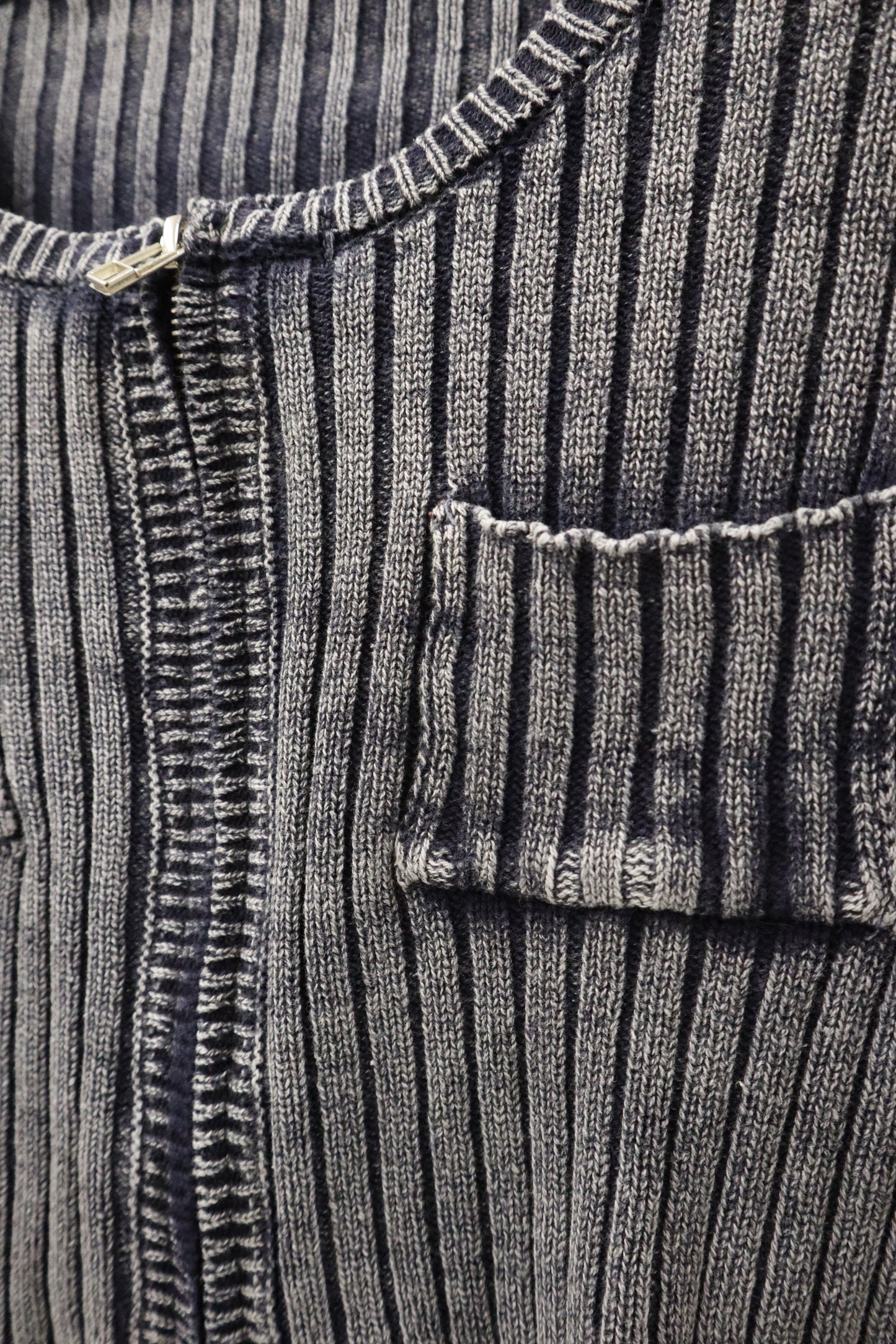 rib knit double ZIP/U-［2603-008］