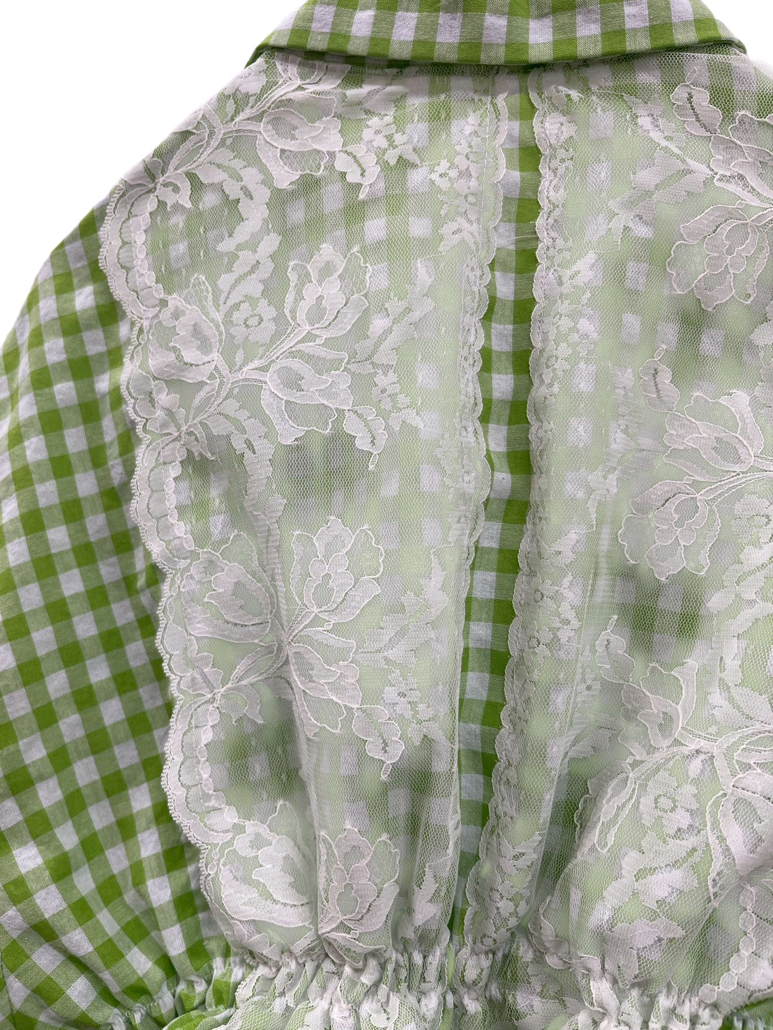 Gingham Lace Shirts　ギンガムチェックレースシャツ RM-［2507-138］
