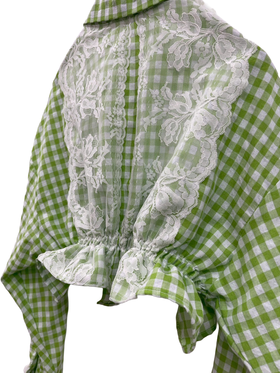 Gingham Lace Shirts　ギンガムチェックレースシャツ RM-［2507-138］