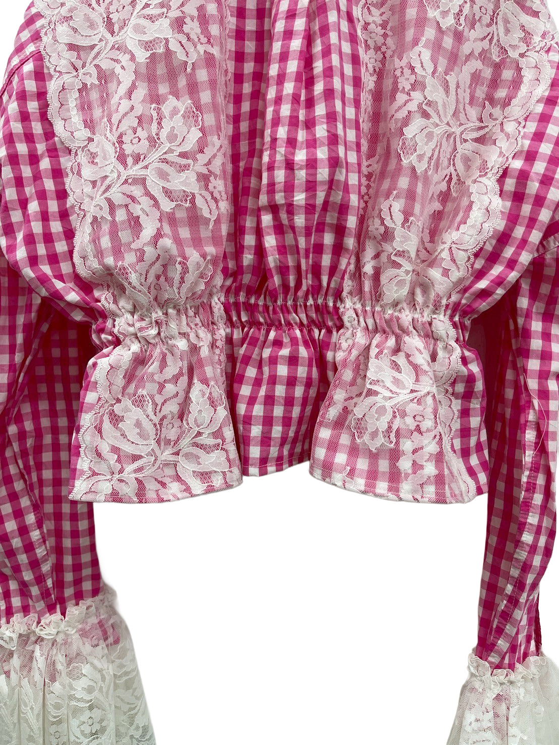 Gingham Lace Shirts　ギンガムチェックレースシャツ RM-［2507-137］