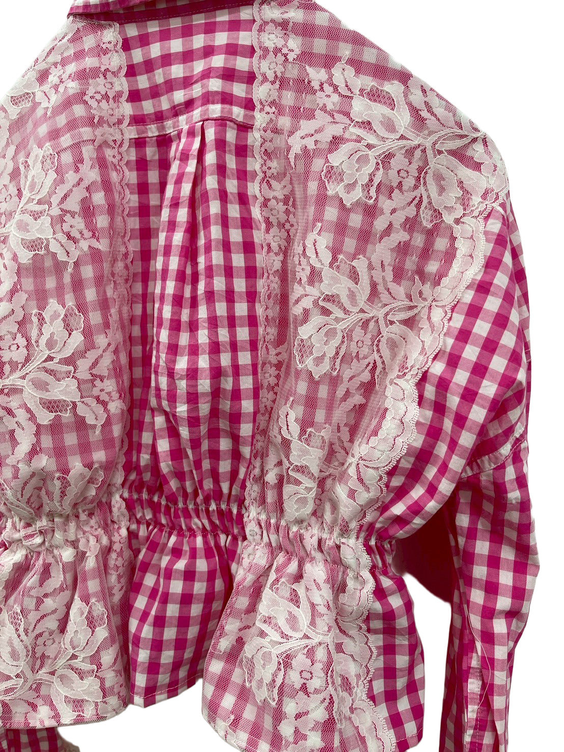 Gingham Lace Shirts　ギンガムチェックレースシャツ RM-［2507-137］