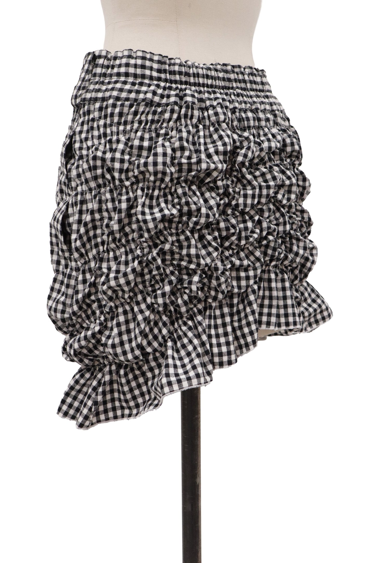 gingham mini skirt/KUSHA KUSHA PLAN/RM-［2607-052］
