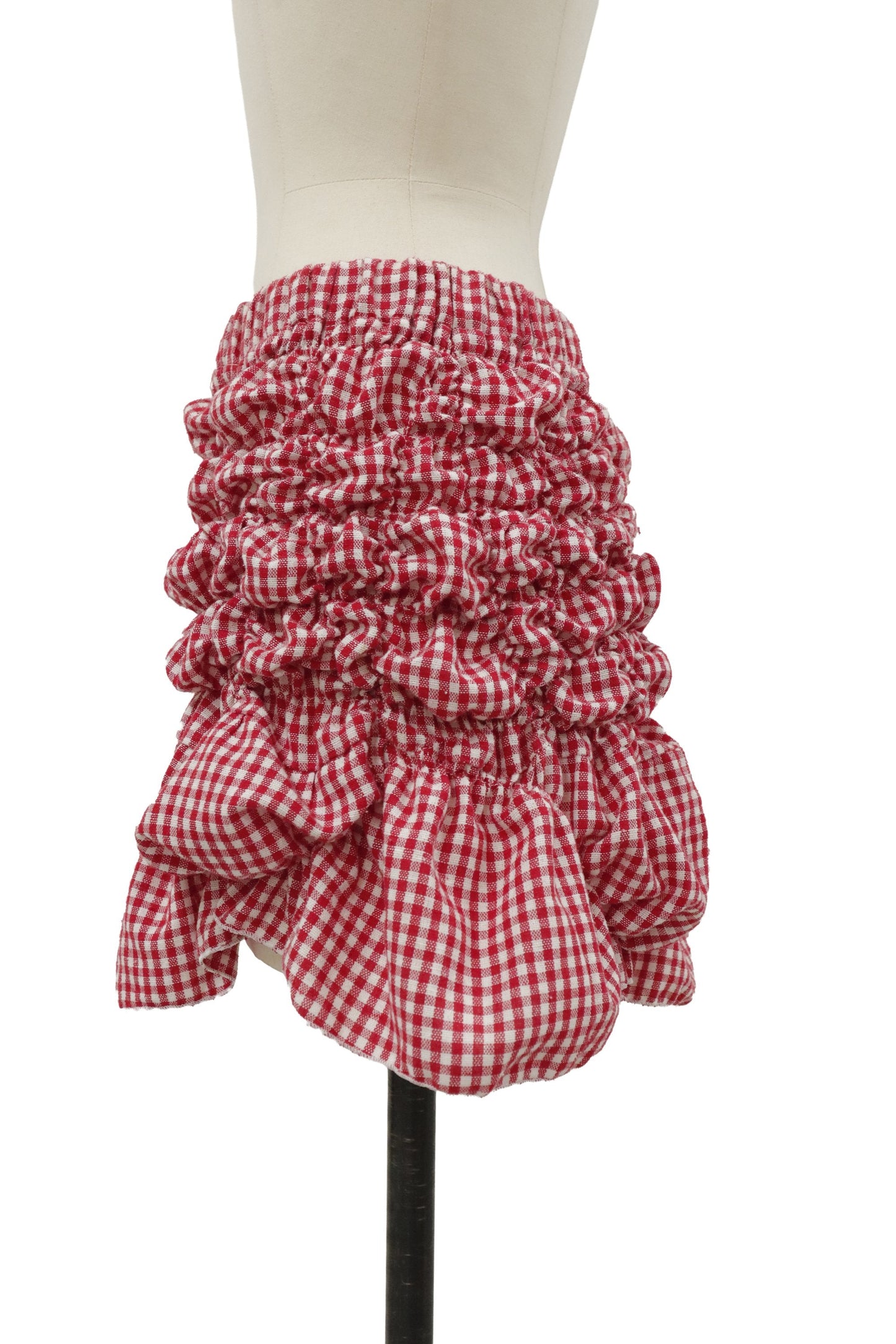 gingham ruffle skirt/KUSHA KUSHA PLAN/RM-［2607-054］
