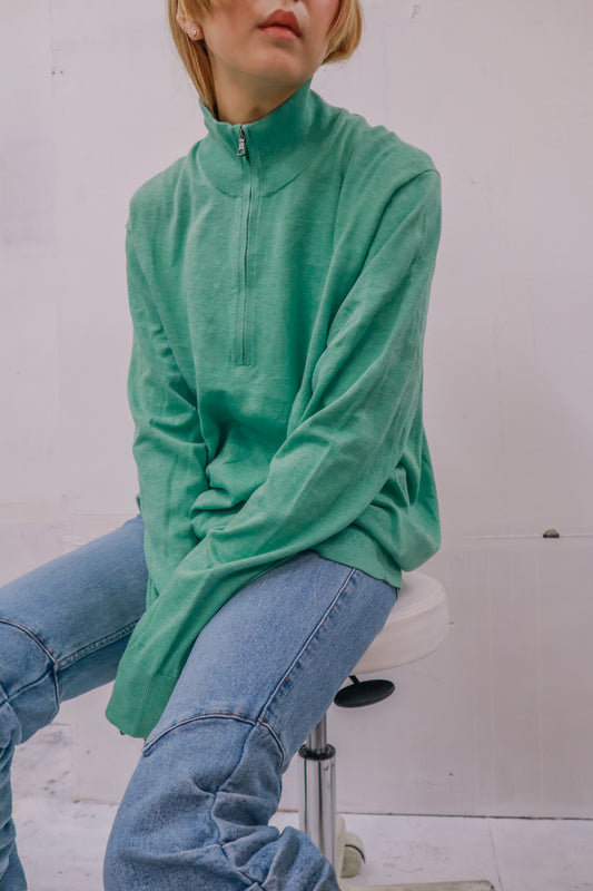 Brooks Brothers half zip knit tops/NV-［2511-070］