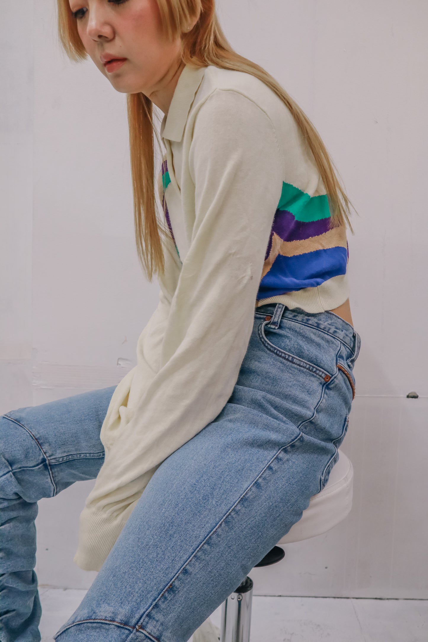 henryneck knit tops/U-［2511-017］