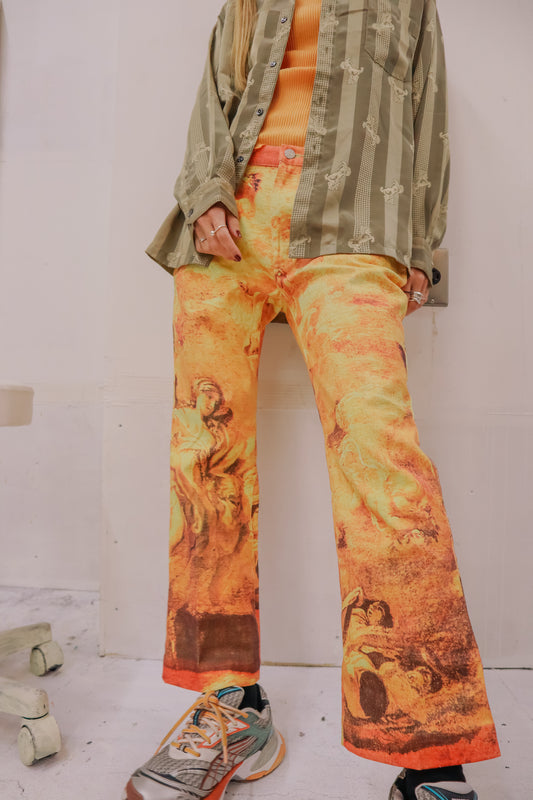 graphic print pants/NV-［2511-099］