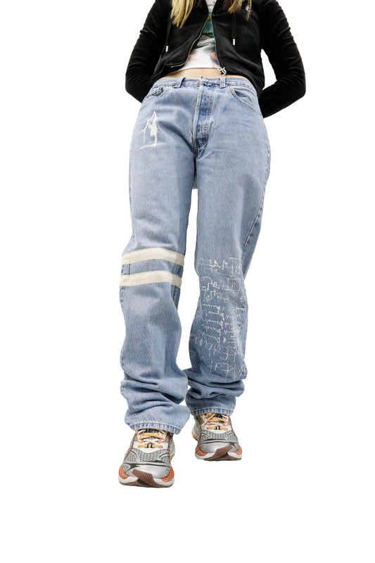 design denim pants/U-［2605-007］