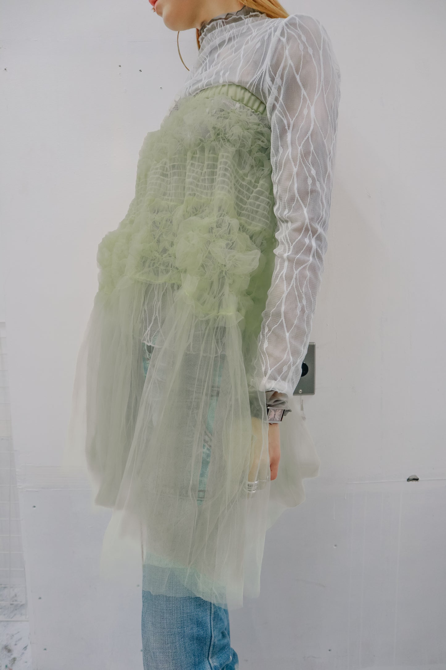 shirring skirt or dress / RM-［2513-014］