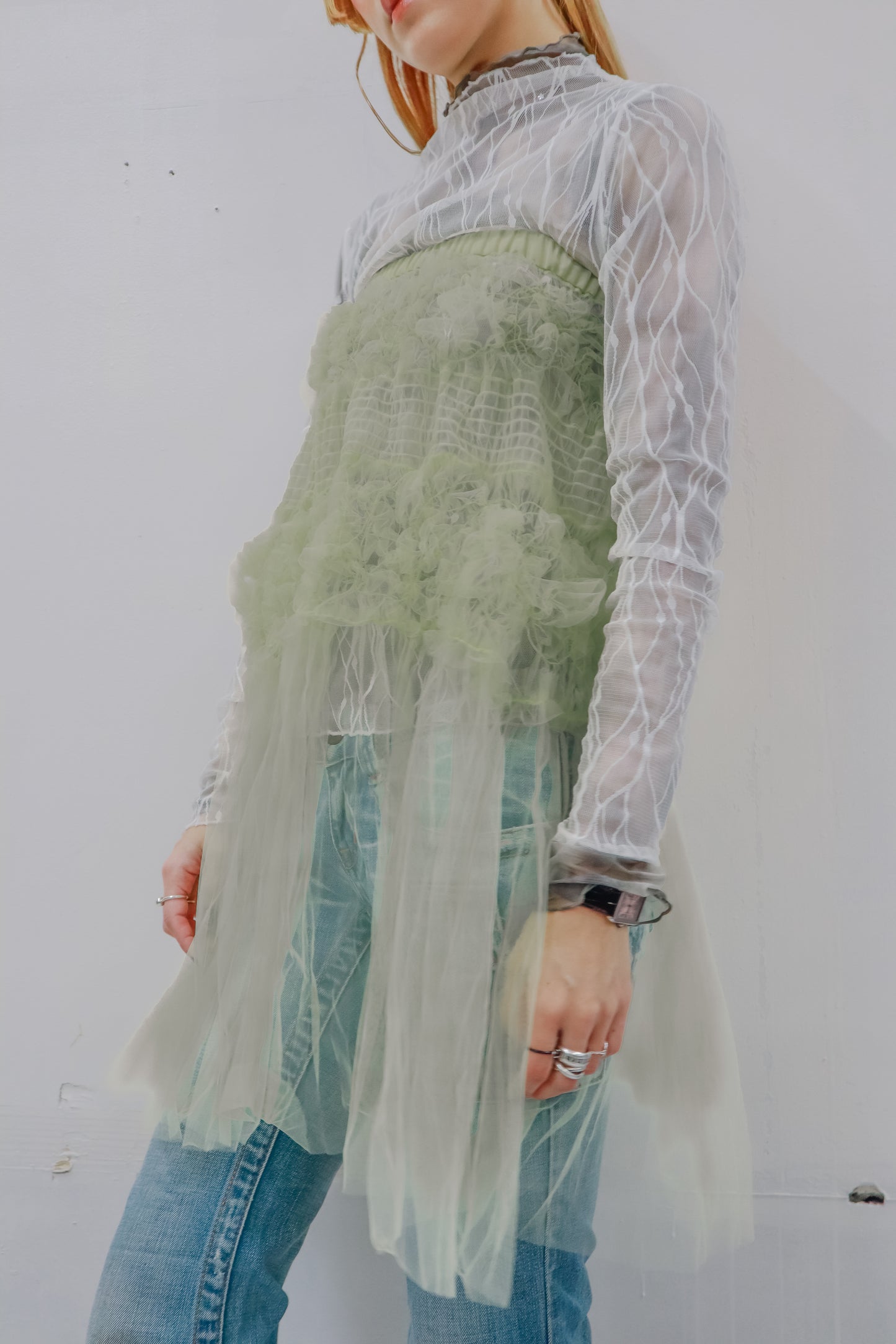 shirring skirt or dress / RM-［2513-014］