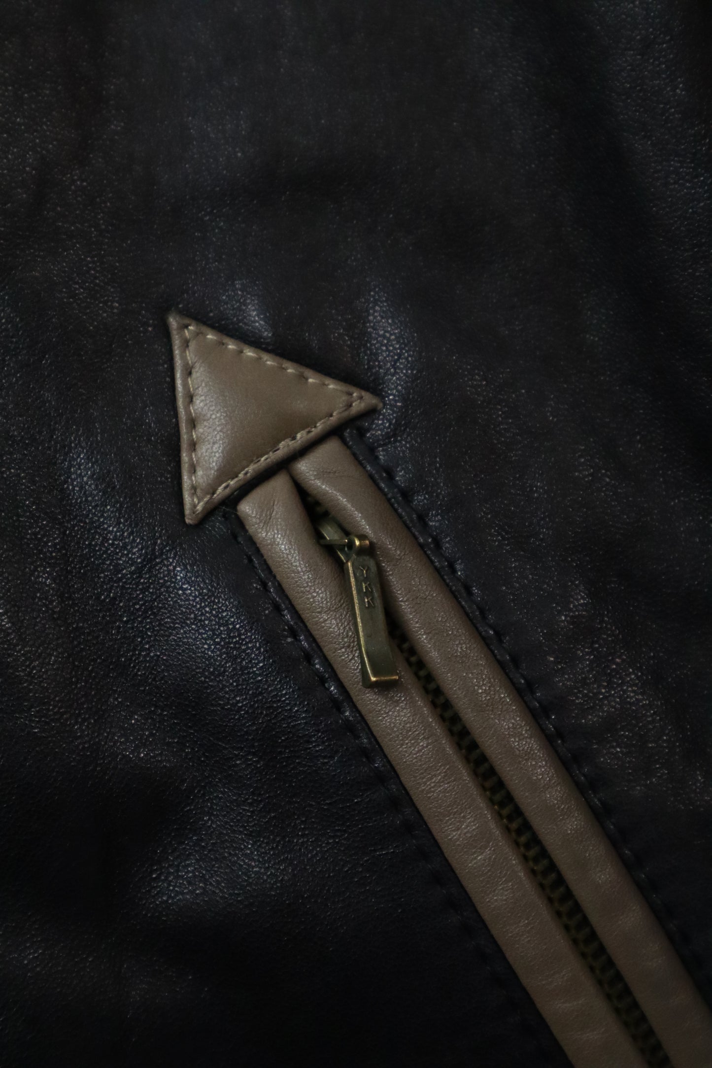 90's leather car coat / U-［2601-001］