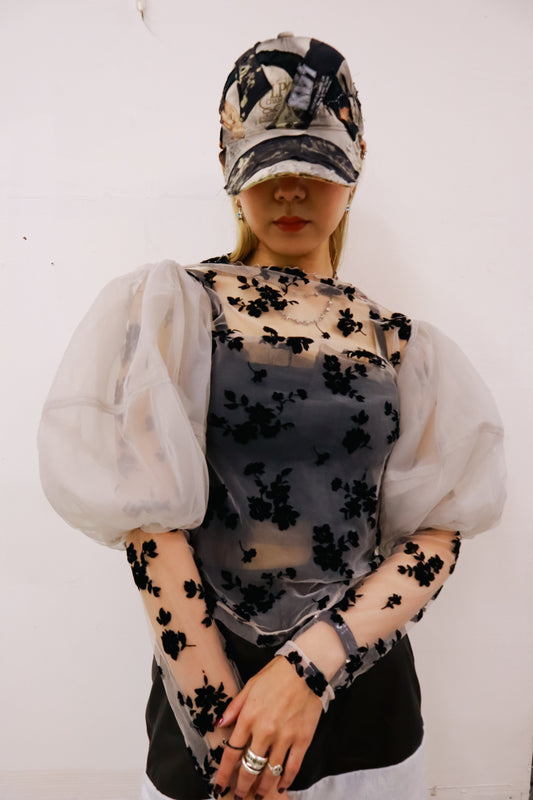 skin puff tops/RM-［2511-024］