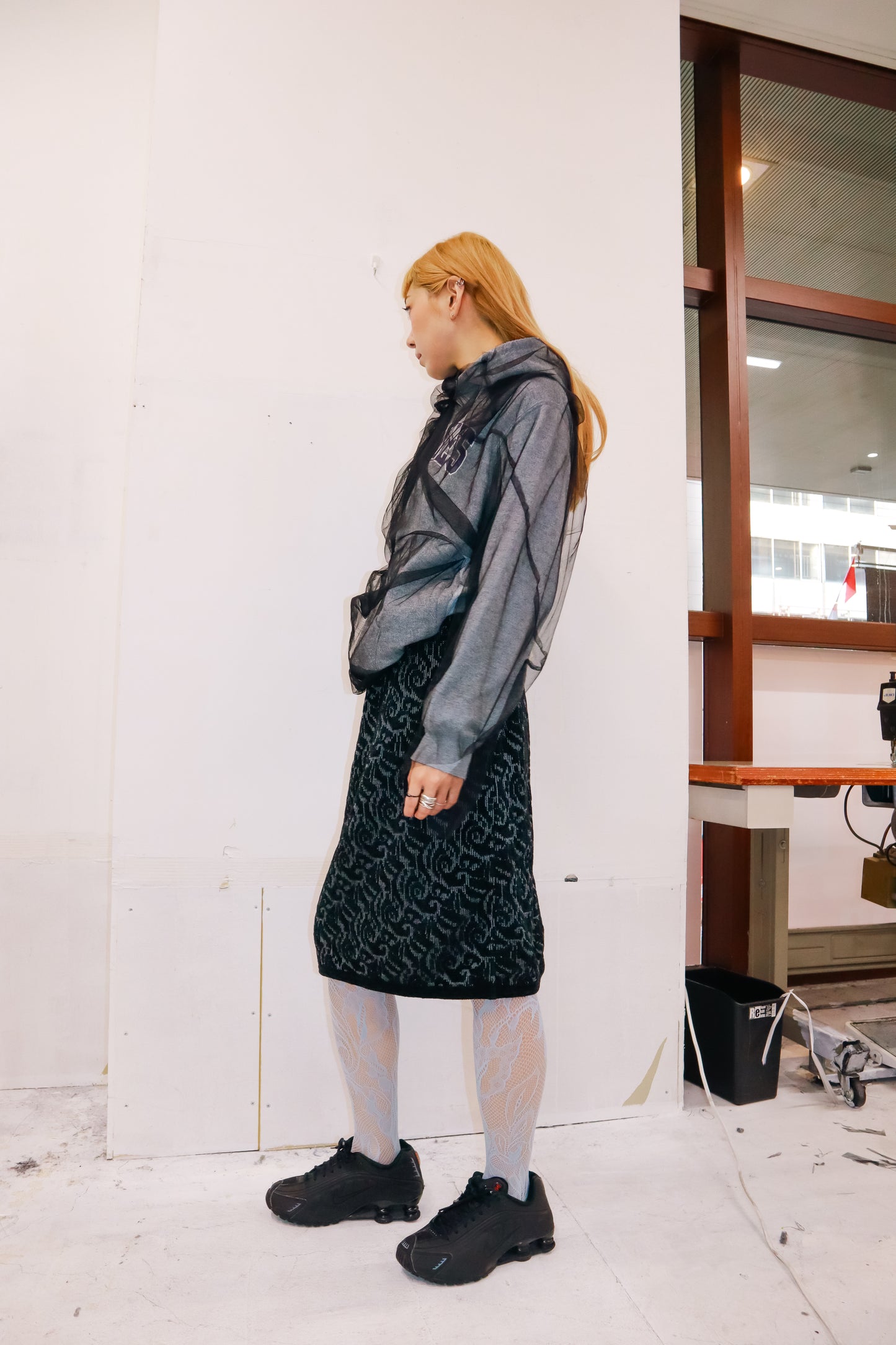 organdy mix hoodie/RM-［2511-018］