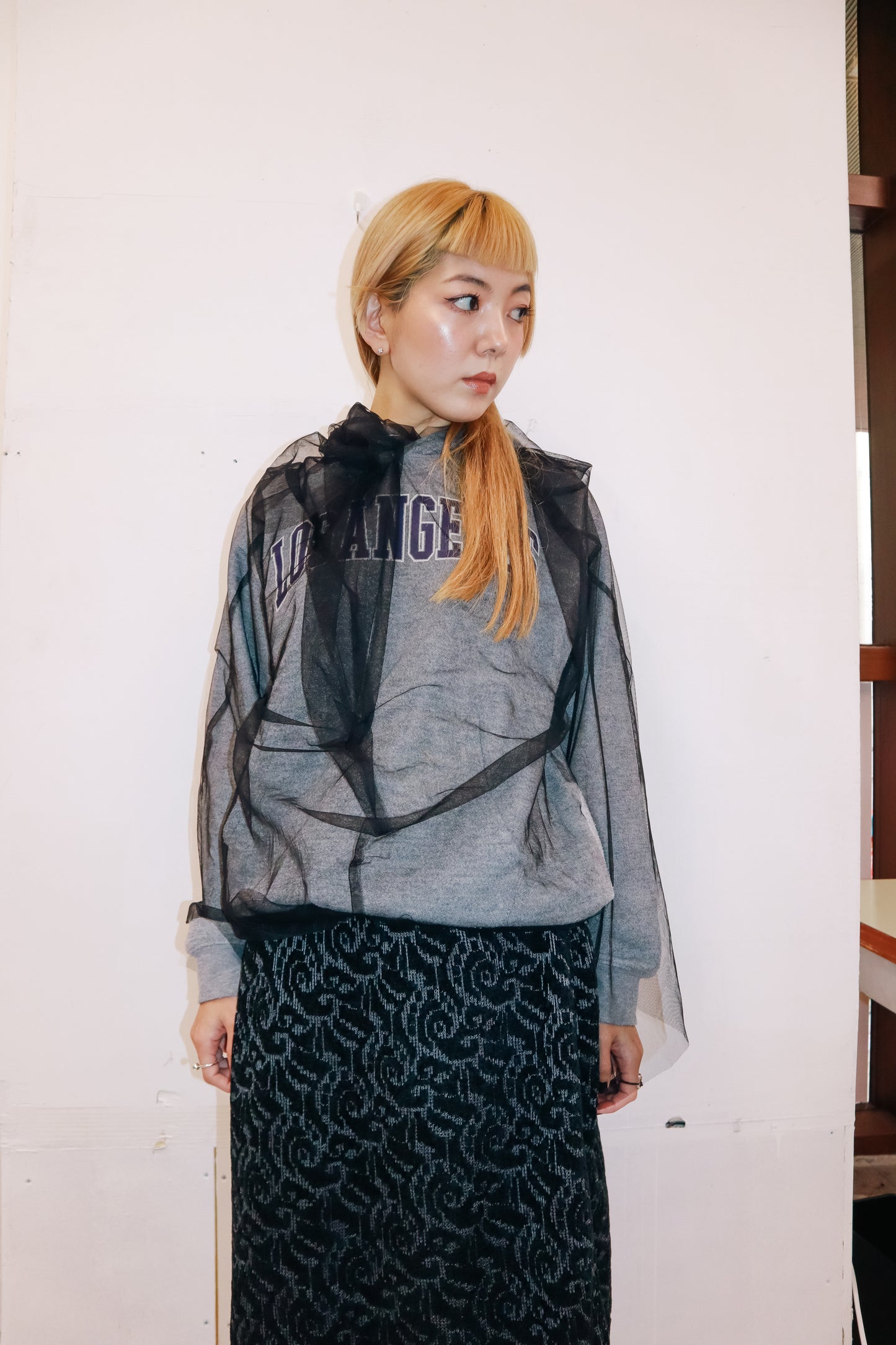 organdy mix hoodie/RM-［2511-018］