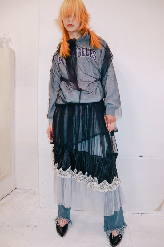 organdy mix hoodie/RM-［2511-018］