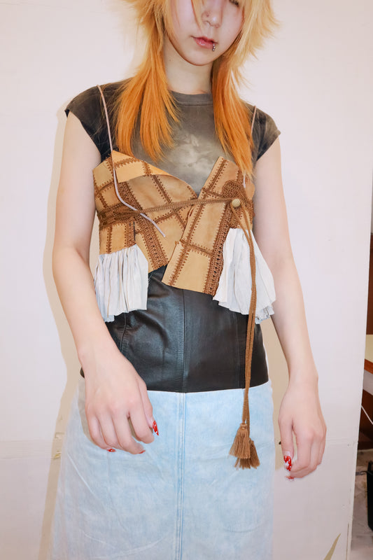 lether bustier/RM-［2511-012］