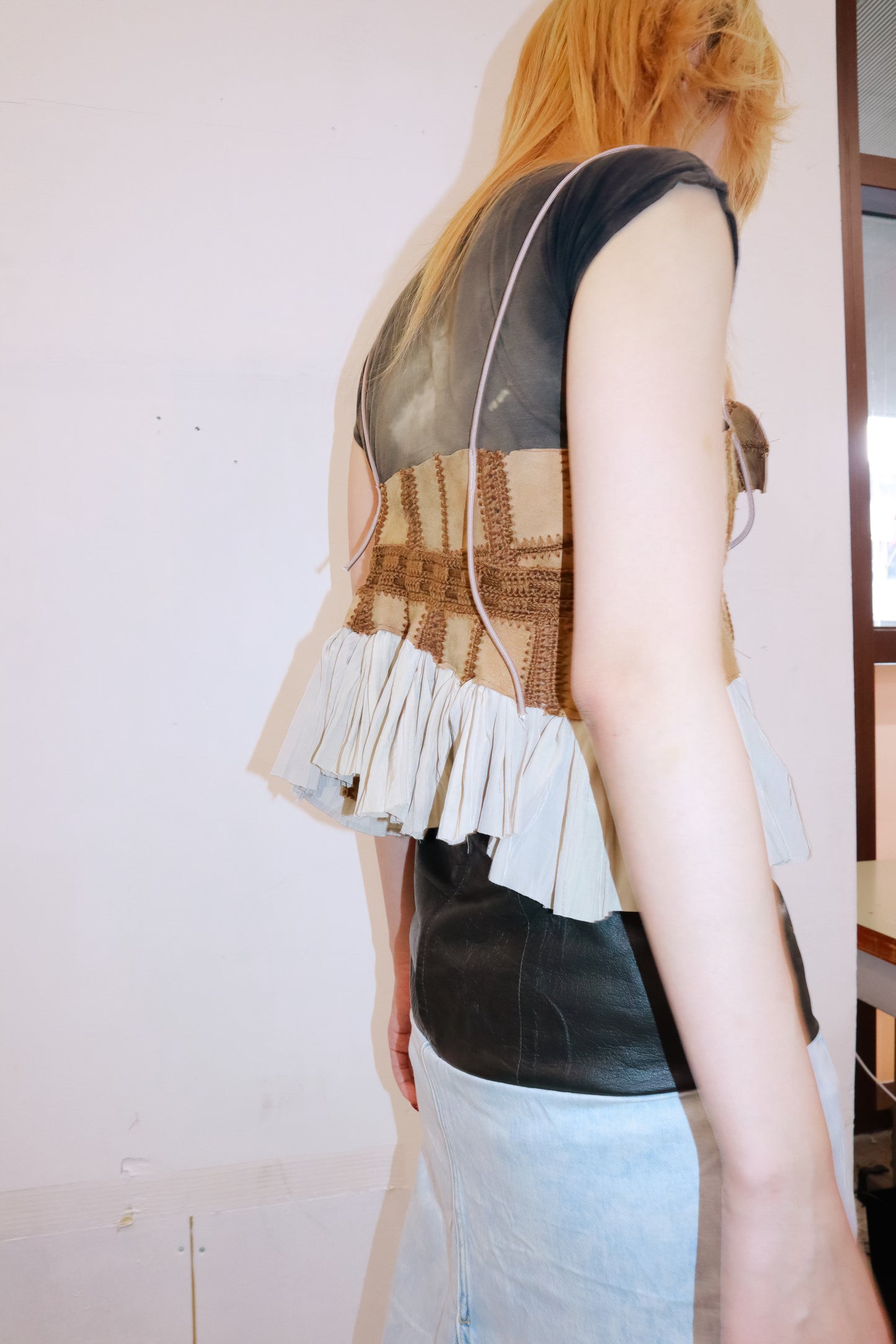 lether bustier/RM-［2511-012］