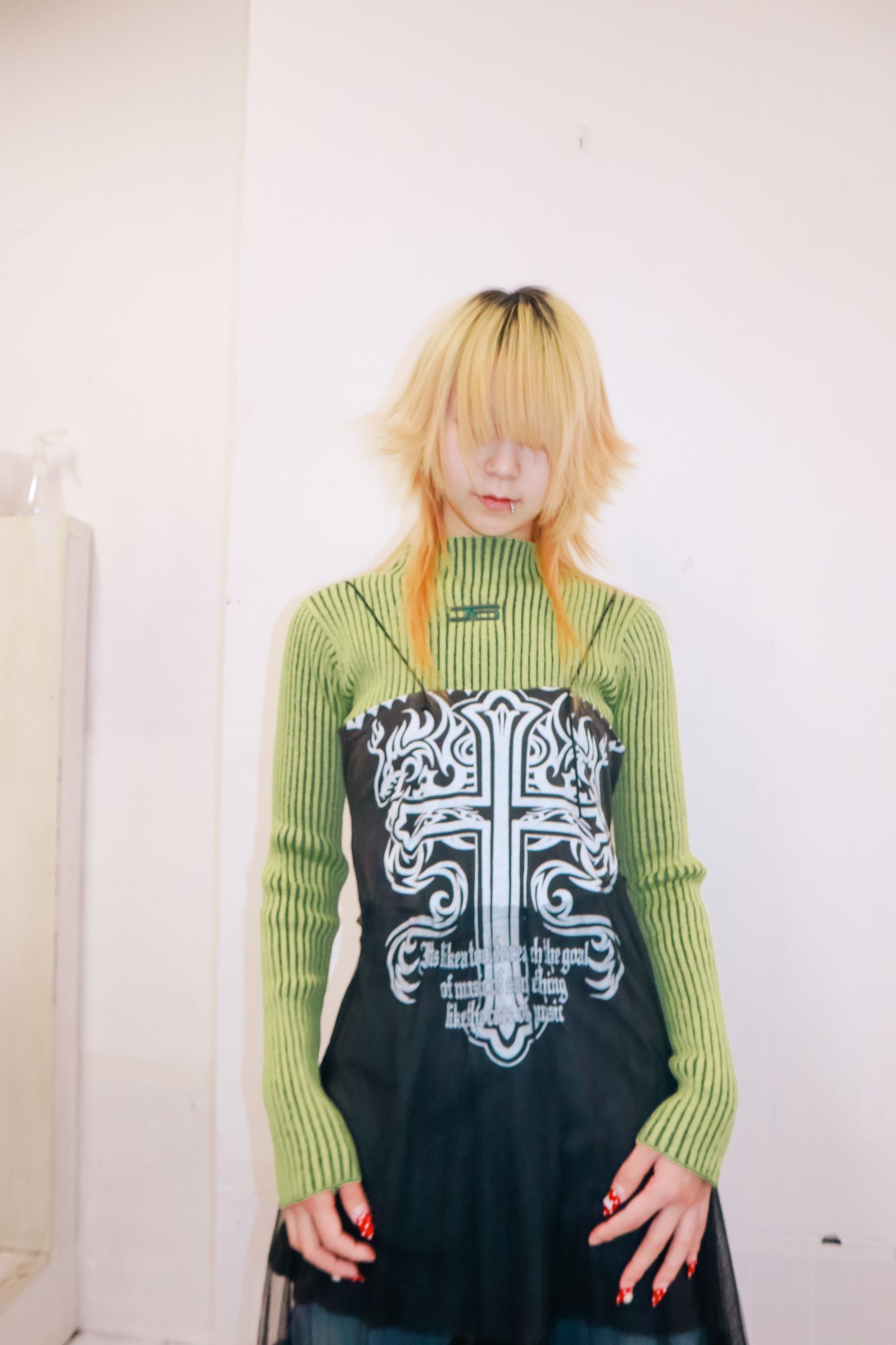 rib knit tops/NV-［2511-045］