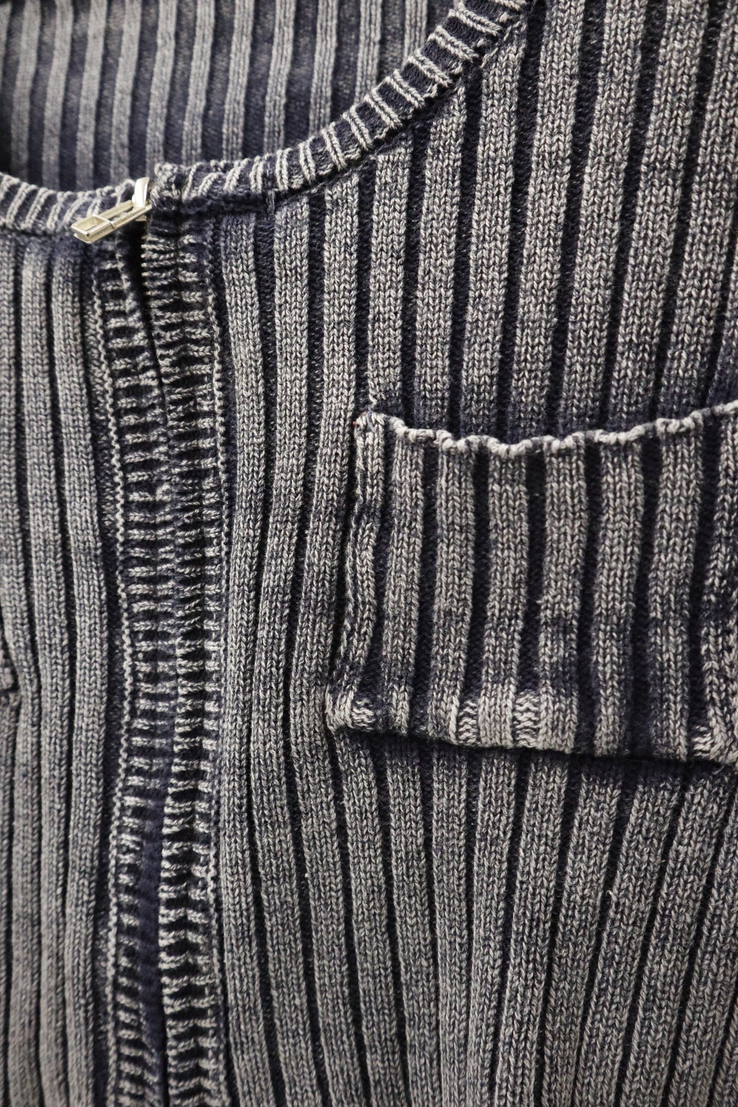 rib knit double ZIP/U-［2603-008］