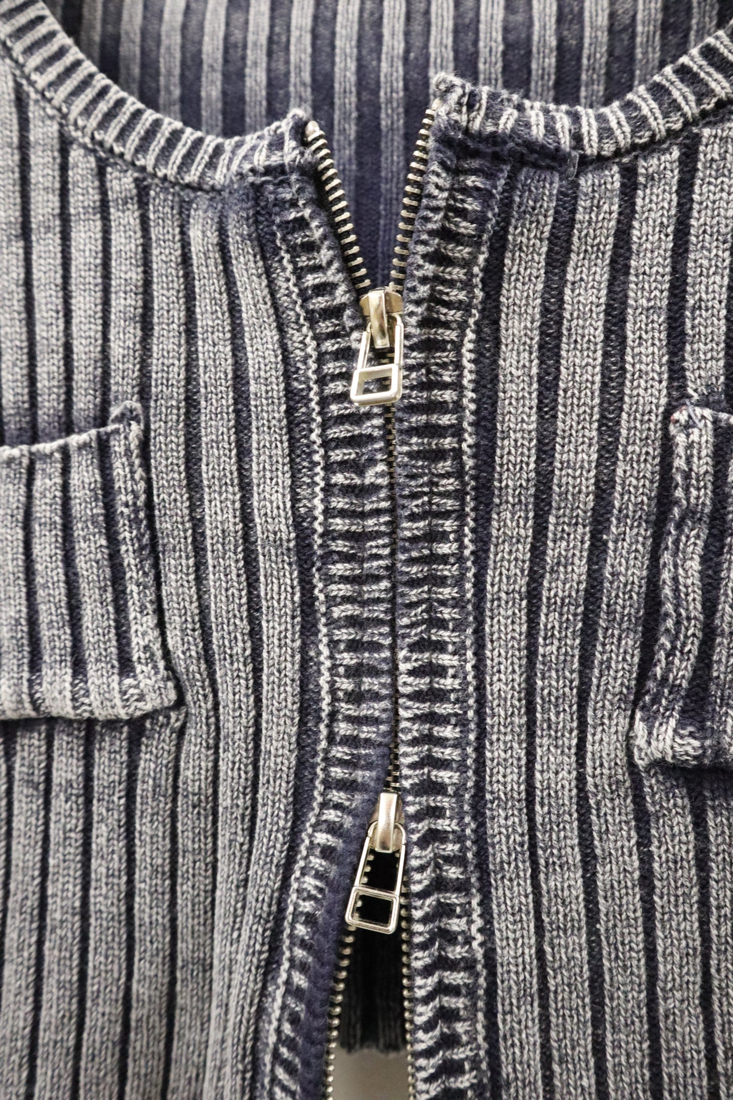rib knit double ZIP/U-［2603-008］