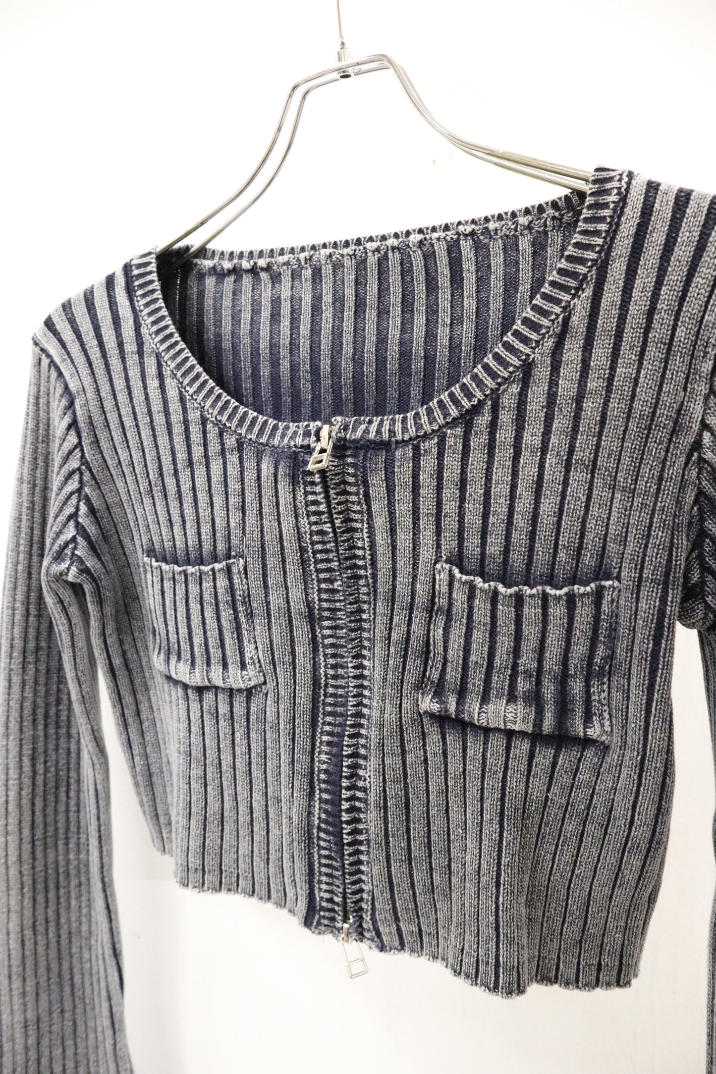 rib knit double ZIP/U-［2603-008］