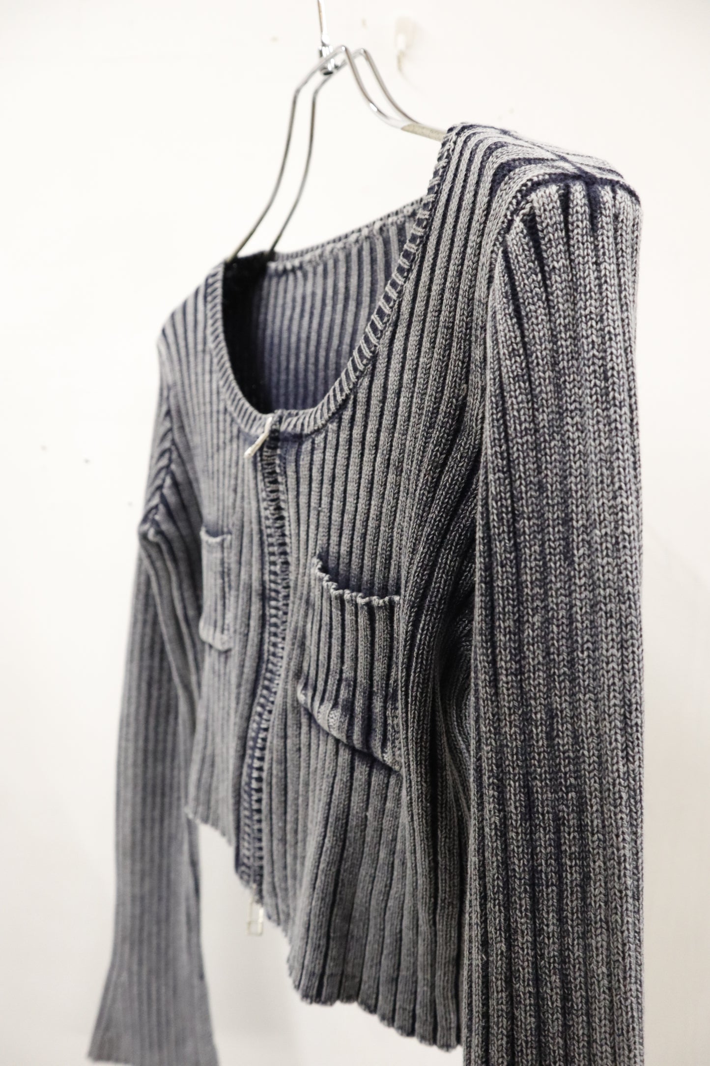 rib knit double ZIP/U-［2603-008］