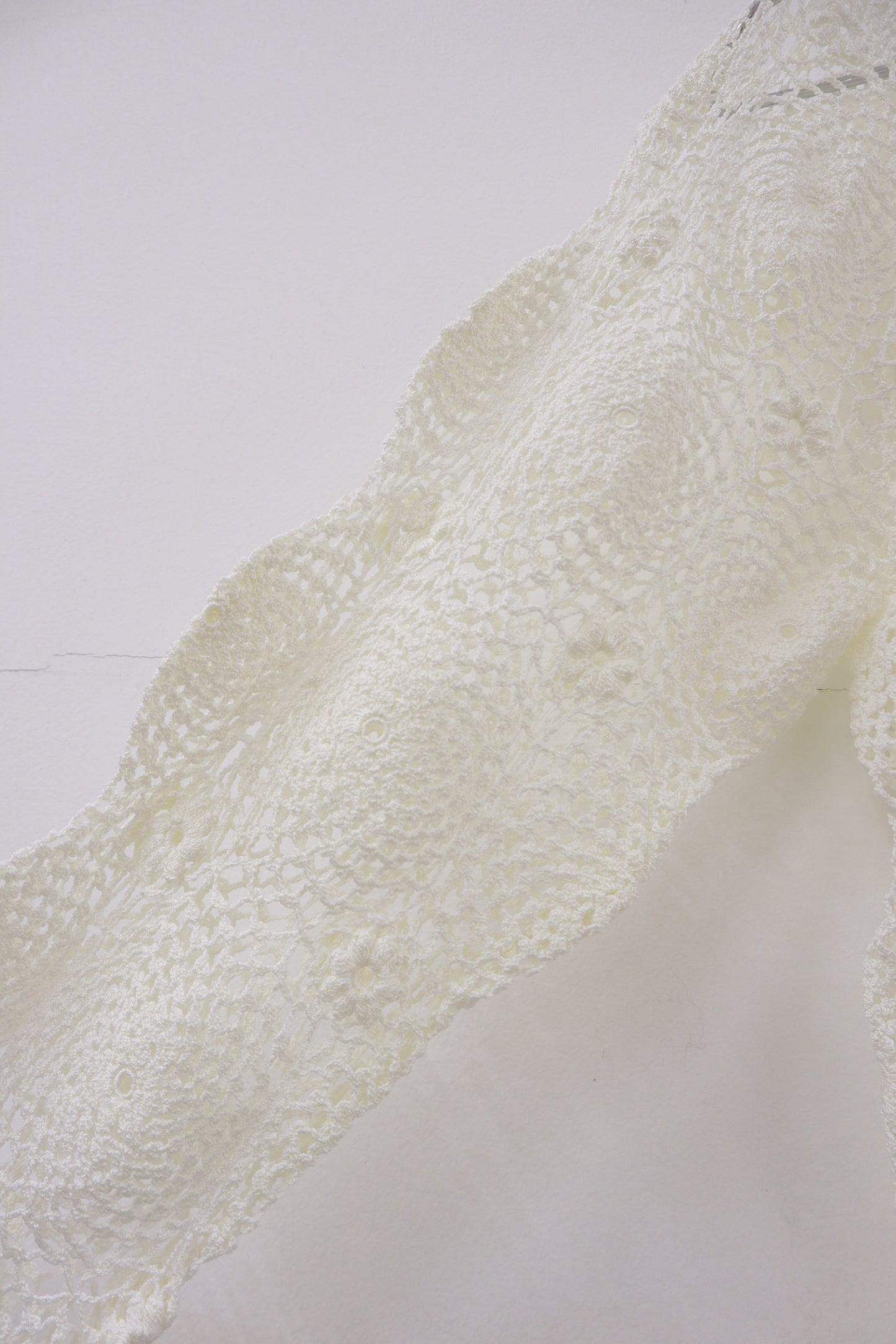 knit lace cardigan/NV-［2511-085］