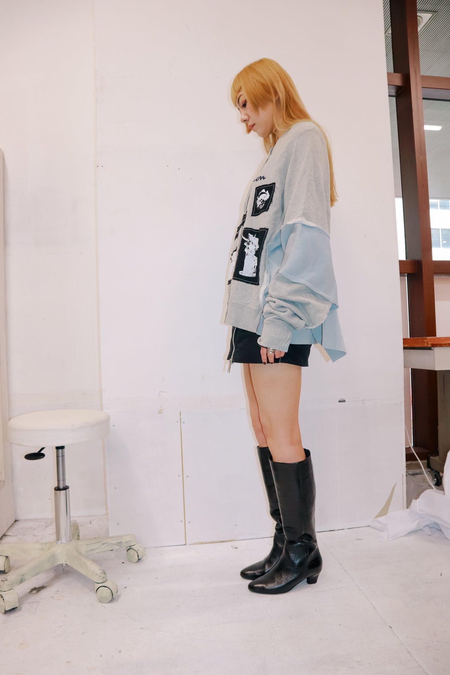 patchwork sweatshirt/RM-［2511-007］
