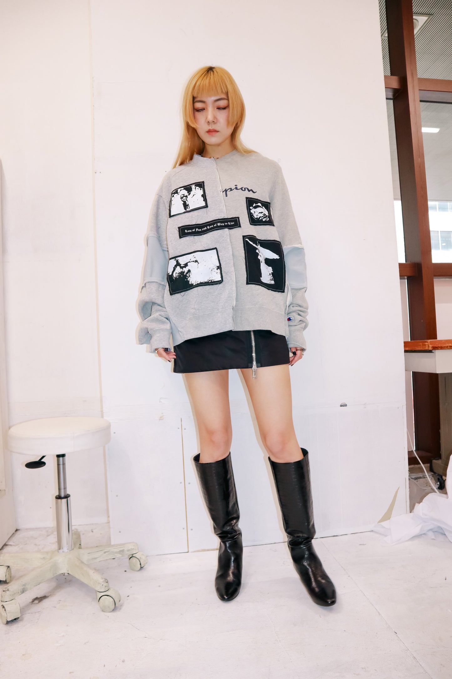 patchwork sweatshirt/RM-［2511-007］