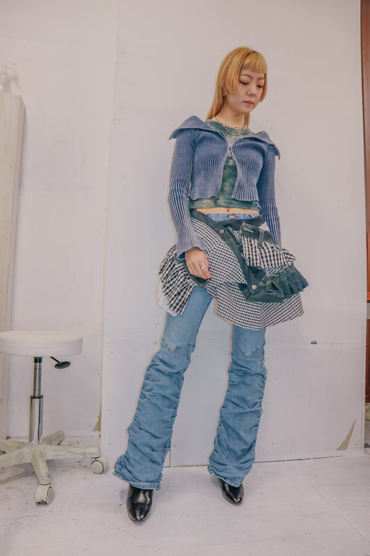 rib knit bolero/U-［2511-012］