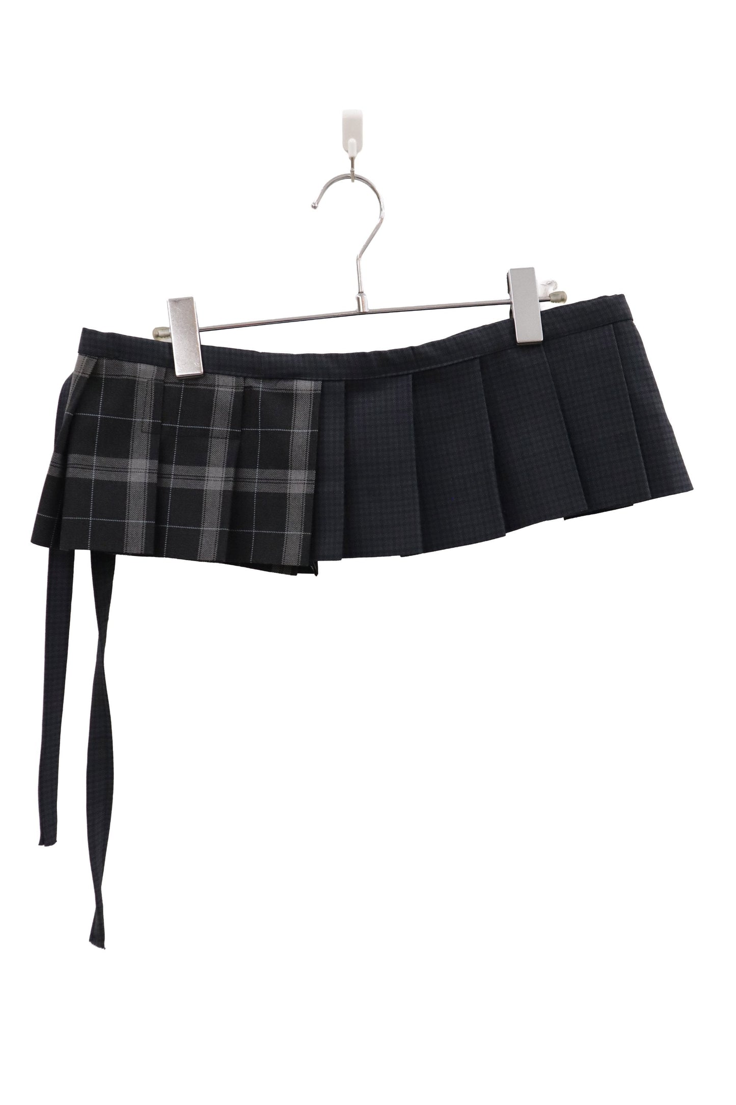 plaid tiered mini skirt/RM-［2607-046］