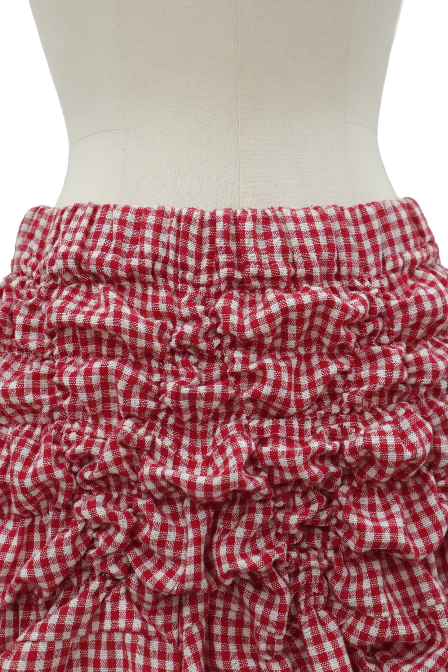 gingham ruffle skirt/KUSHA KUSHA PLAN/RM-［2607-054］