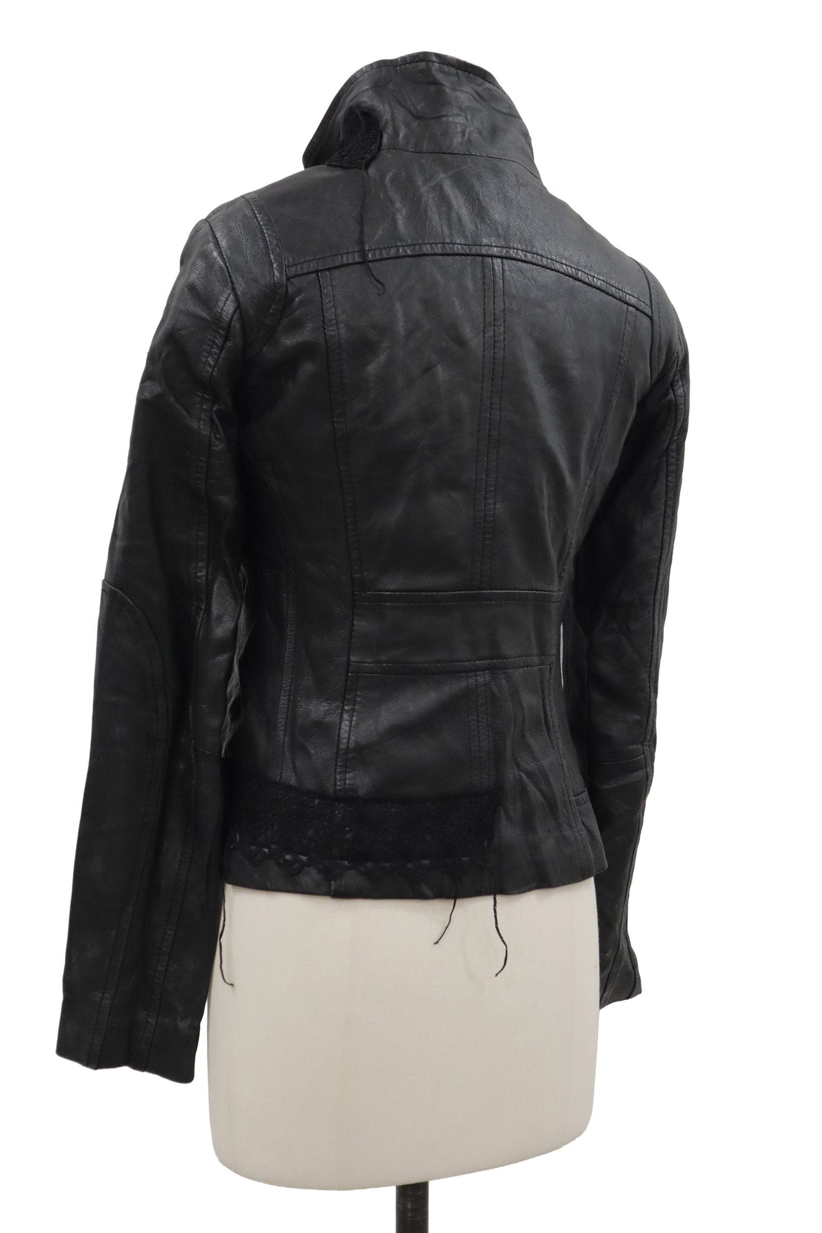 lace leather jacket/RM-［2608-104］