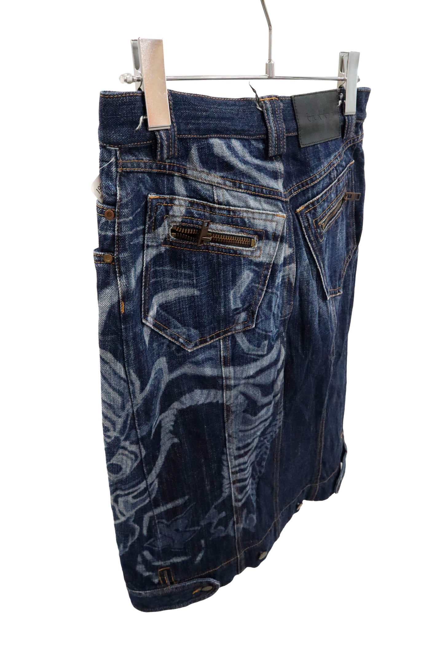 graphic denim skirt/U-［2602-035］