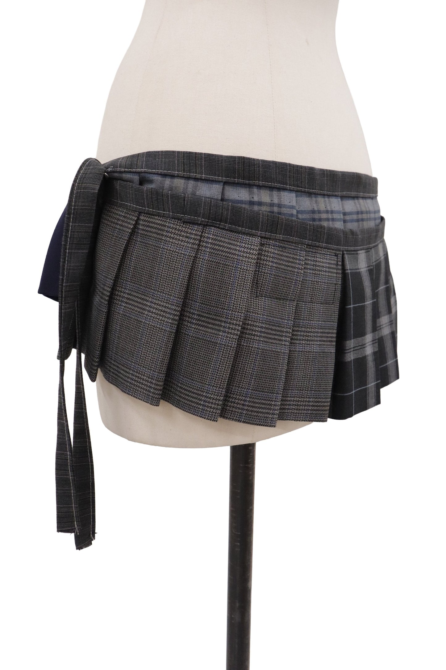plaid tiered mini skirt/RM-［2607-044］