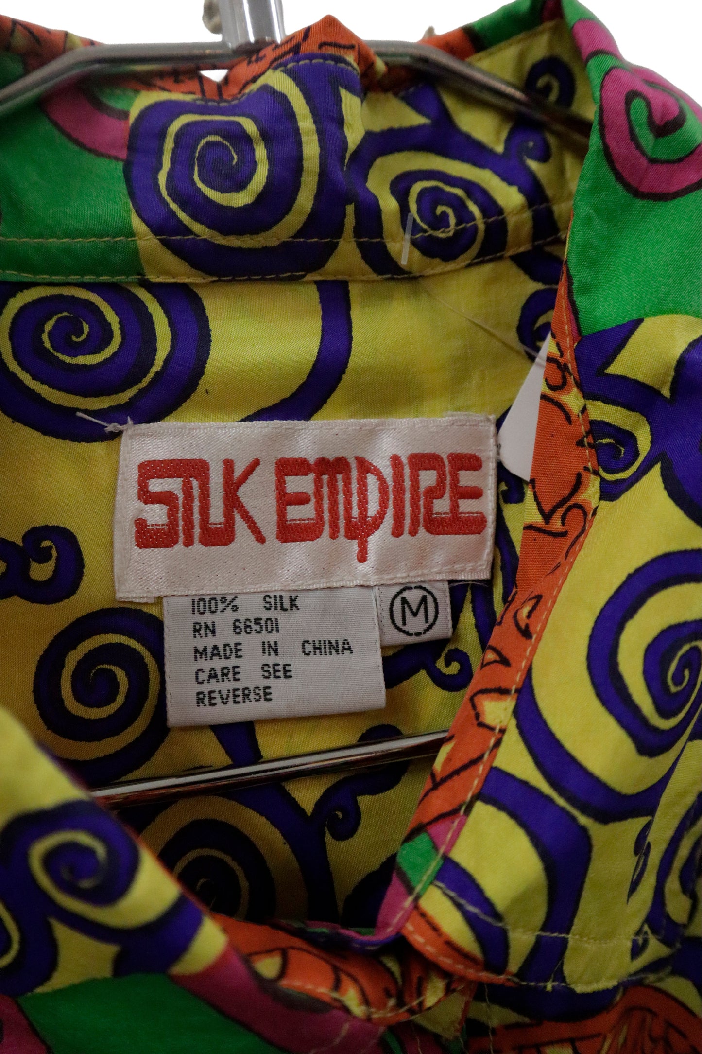 80’s silk shirt / NV-［2601-025］