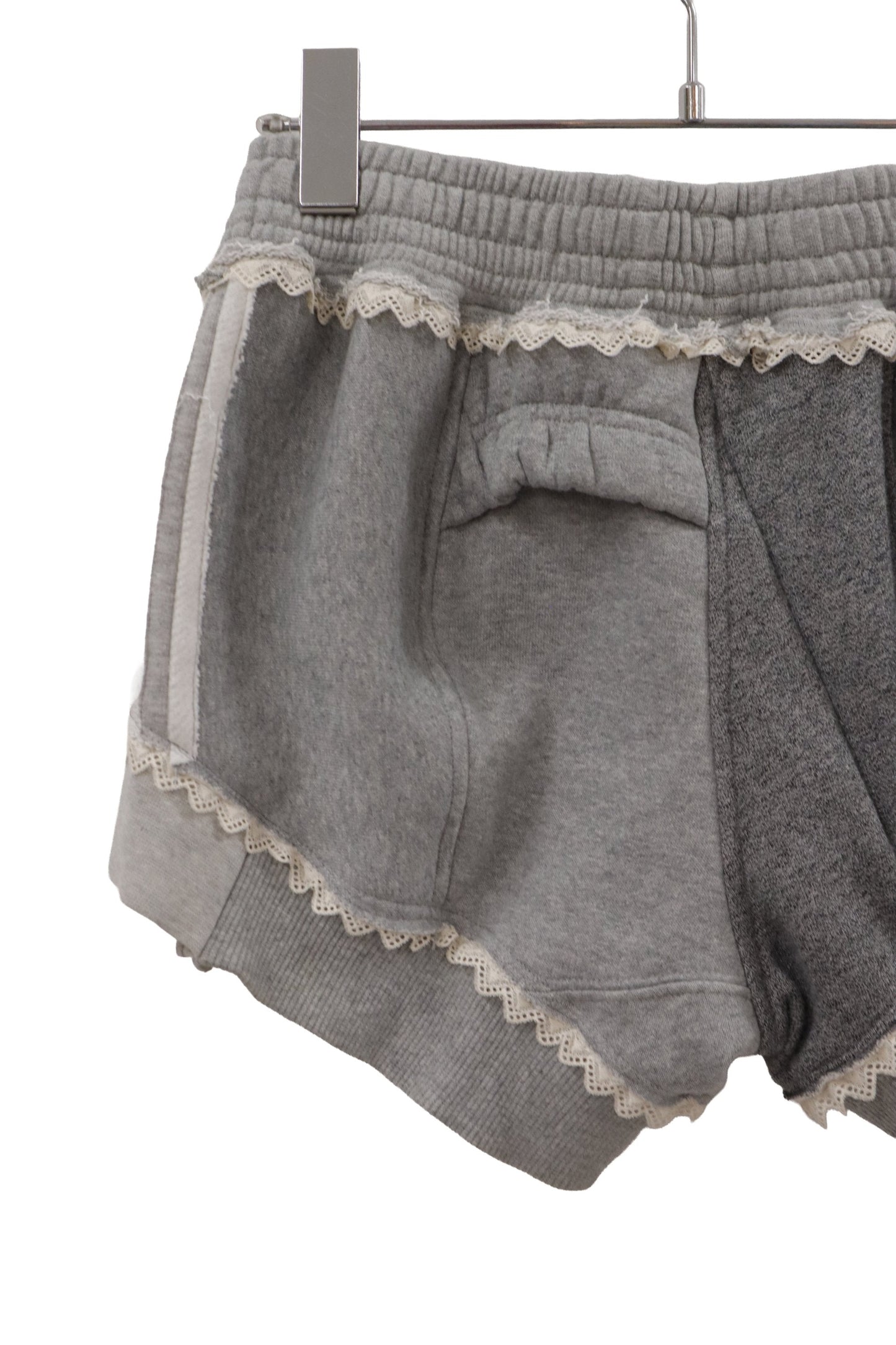 lace sweat shorts/RM-［2606-034］