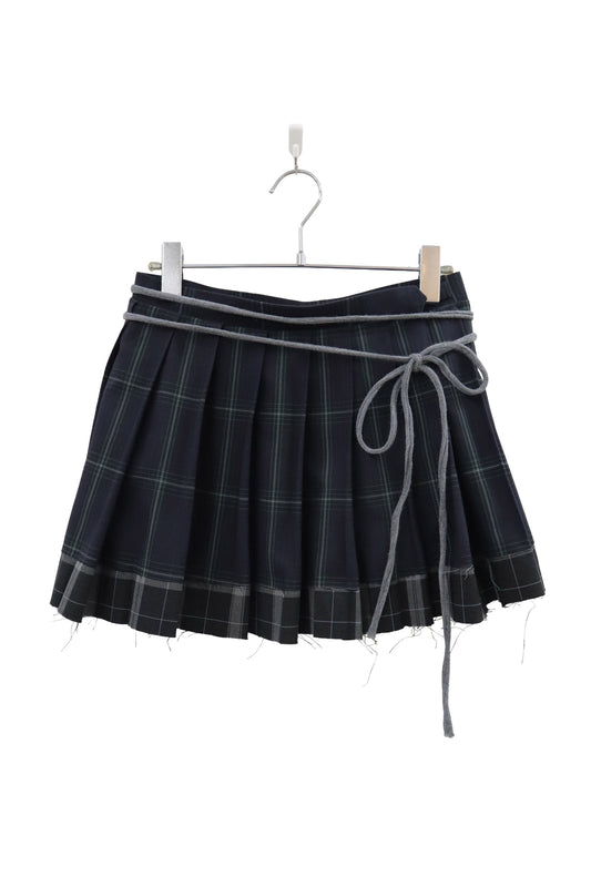 Docking pleats mini skirt/RM-［2608-039］