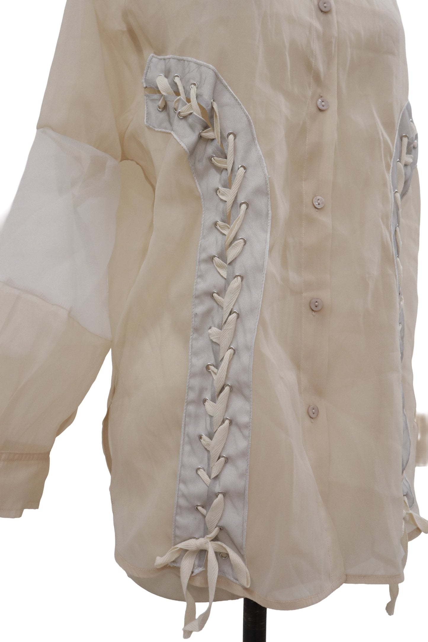 lace-up contemporary shirt/RM-［2607-042］