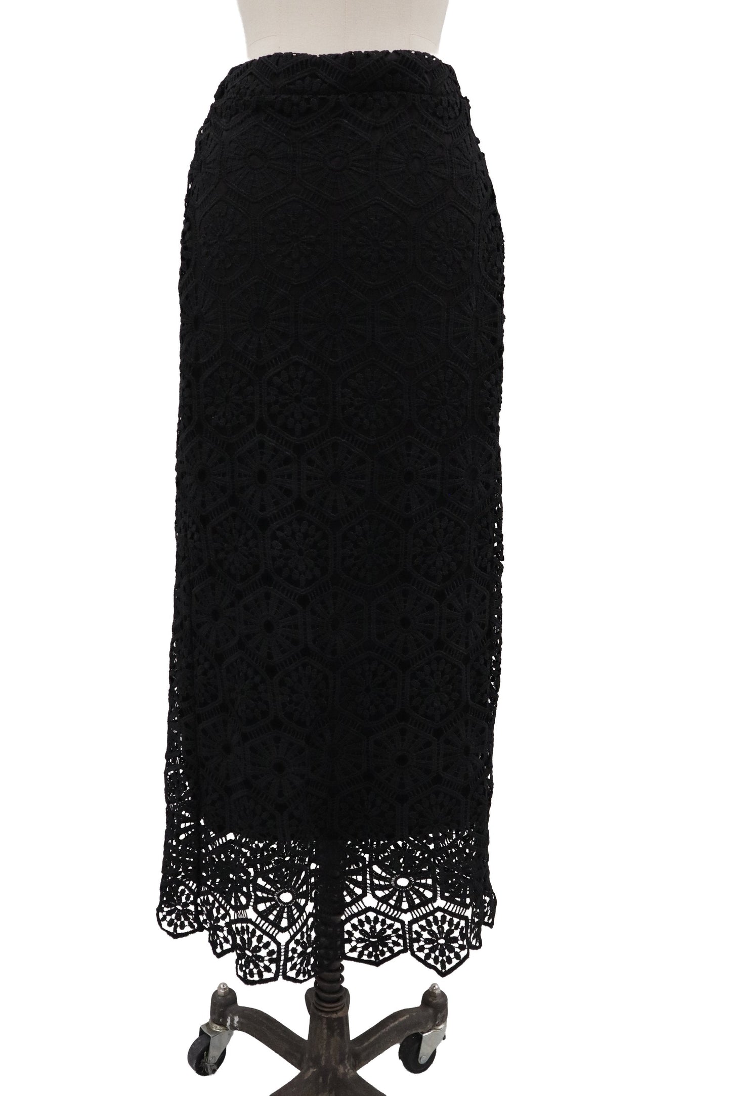 lace pencil maxi skirt/RM-［2607-023］
