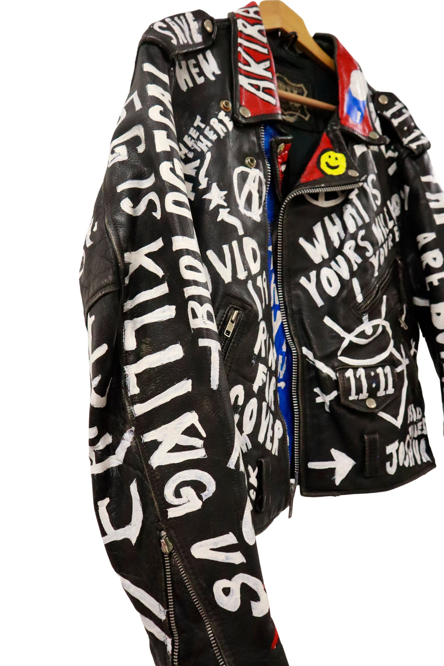 80’s leather riders jacket / NV-［2601-044］