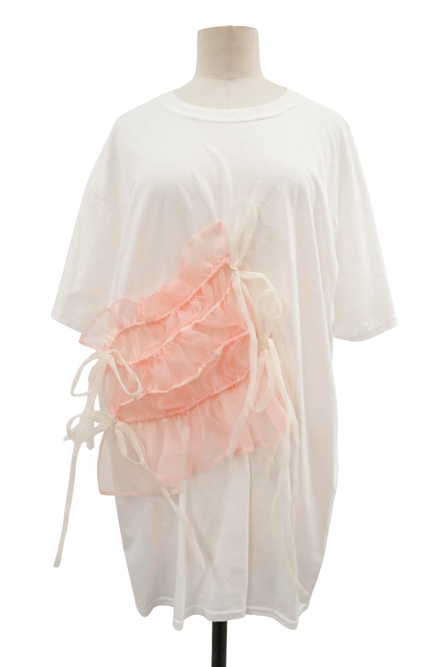 shirring ribbon tee/RM-［2605-030］