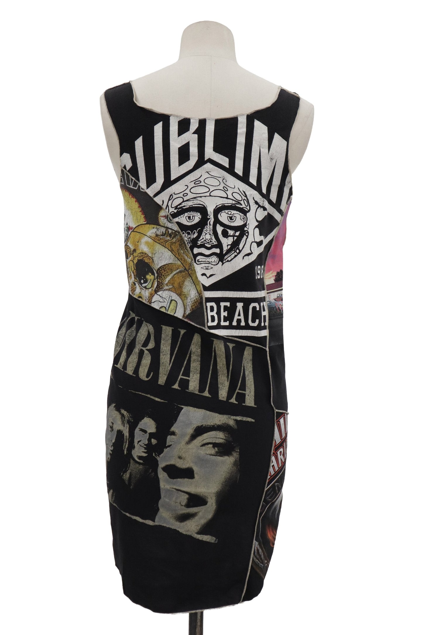 AC/DC lace up long tanktop/RM-［2606-021］
