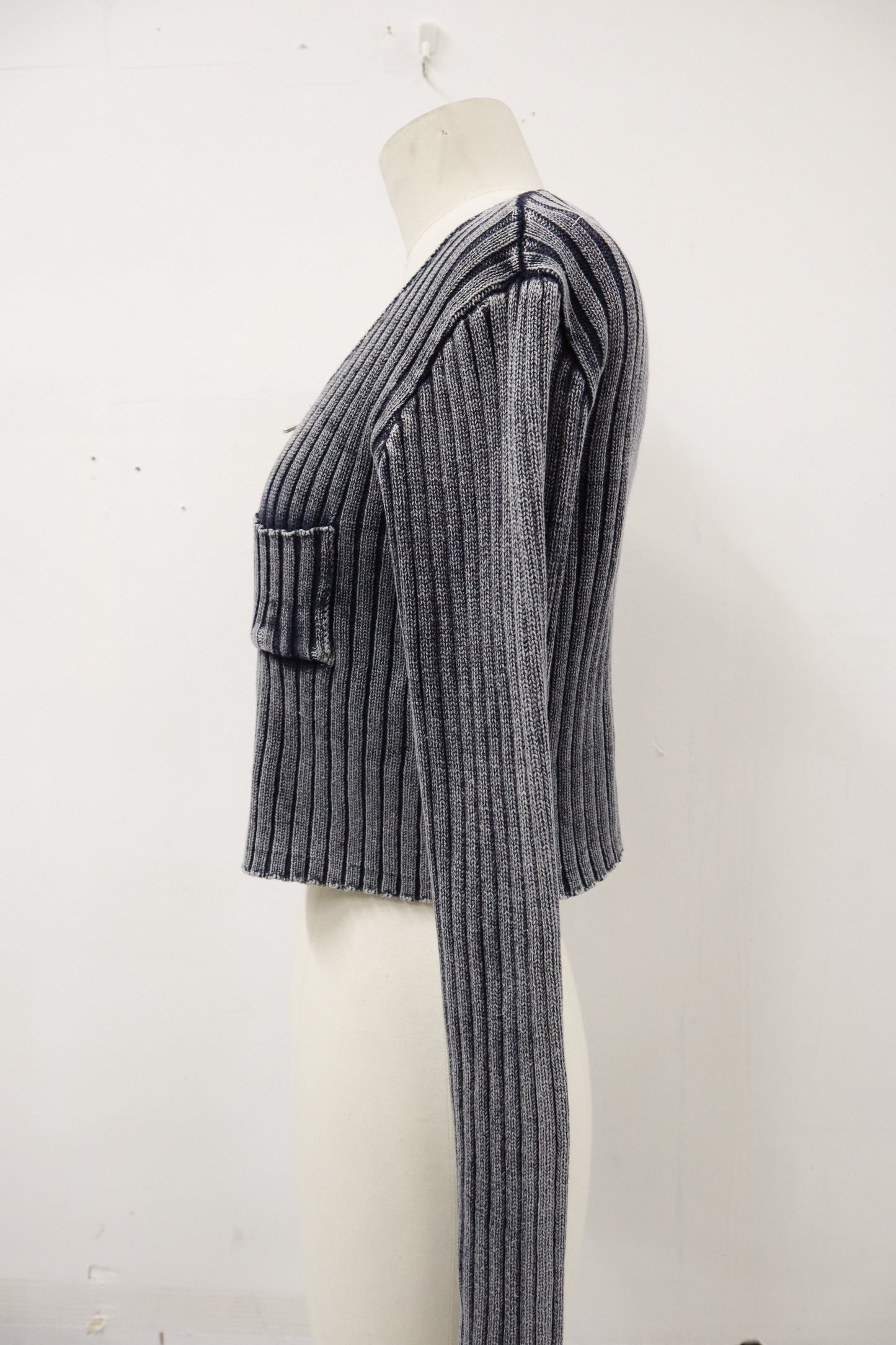 rib knit double ZIP/U-［2603-008］