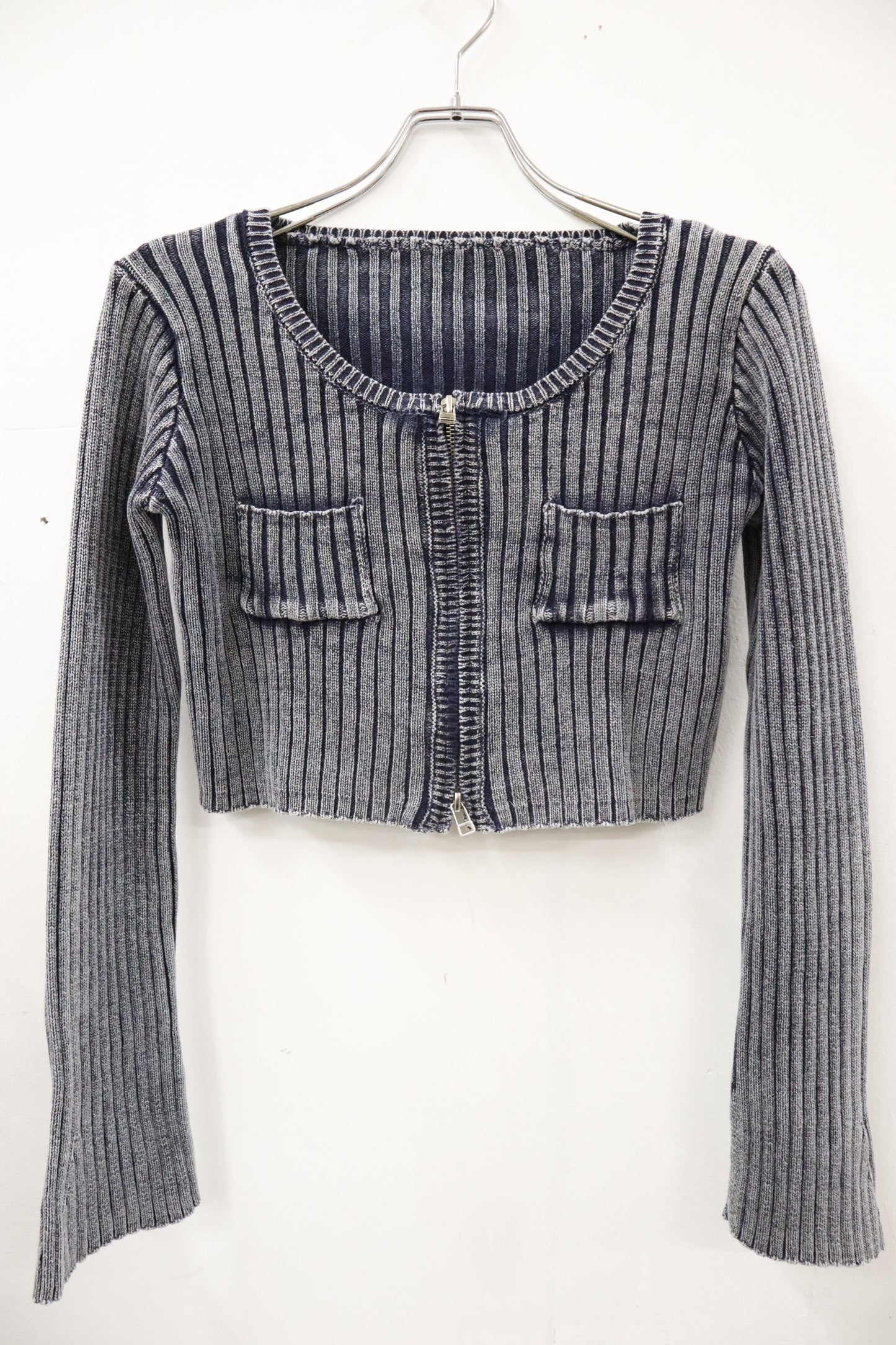 rib knit double ZIP/U-［2603-008］