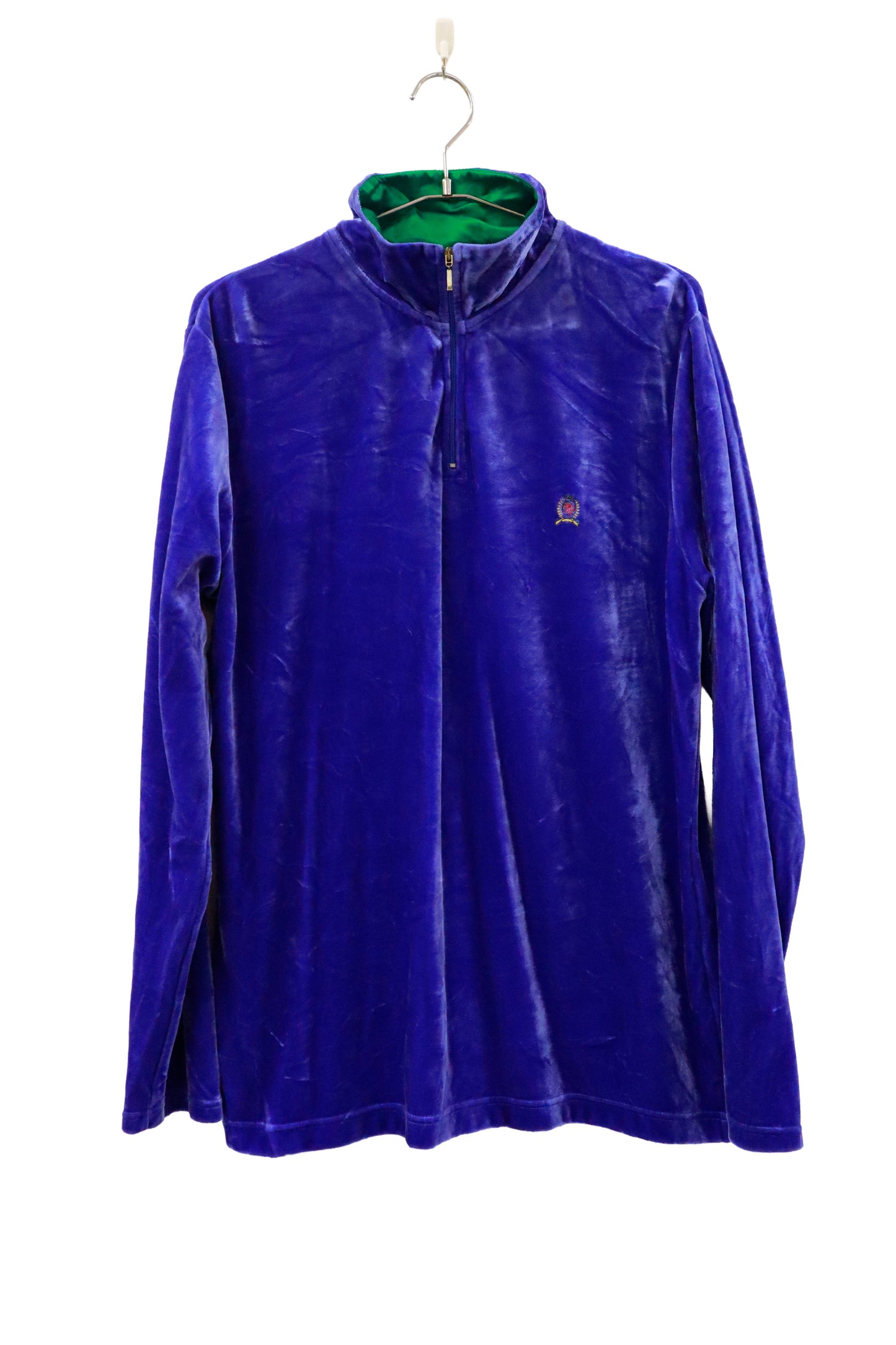 90's TOMMY HILFIGER velor tops /NV-［2601-041］