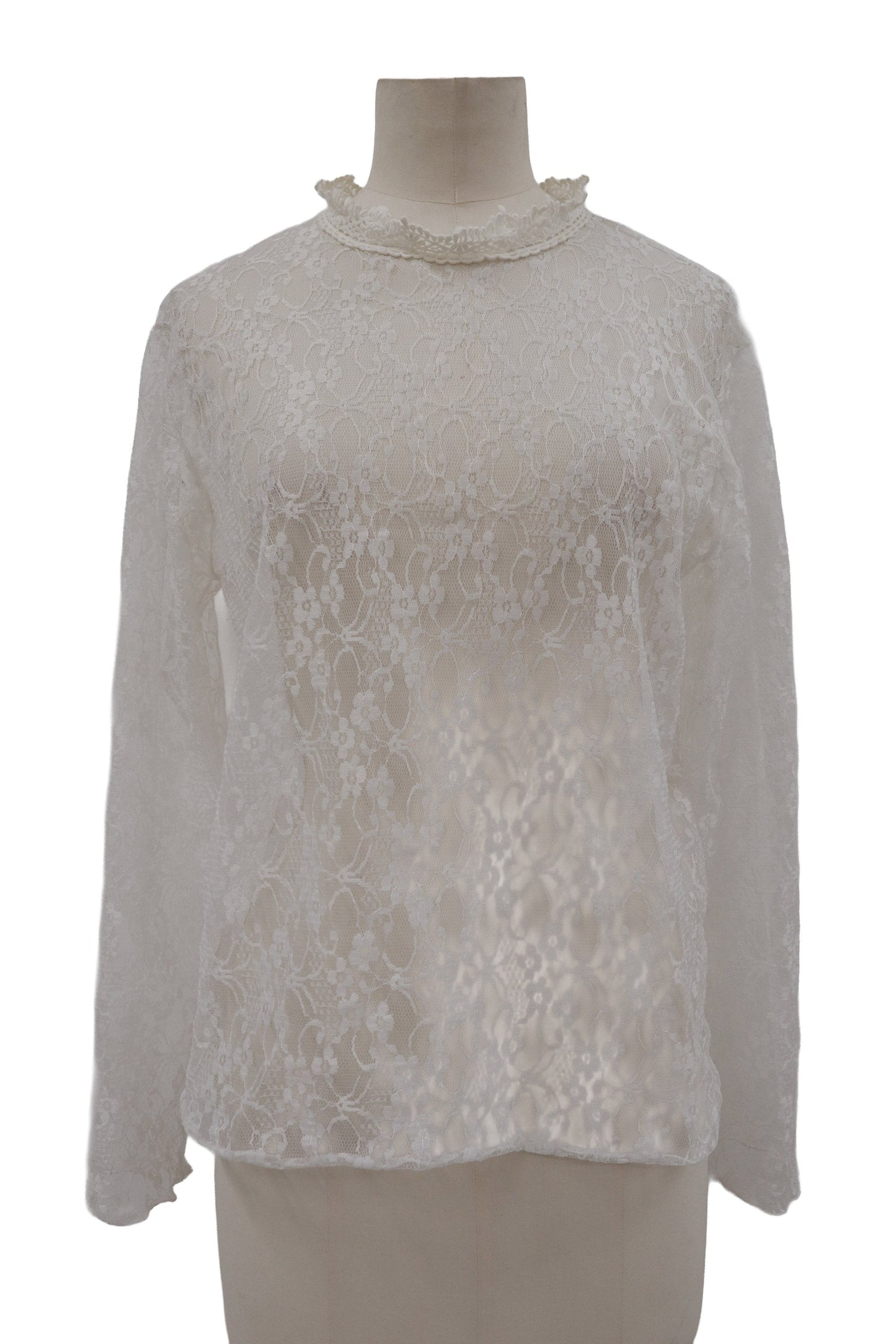 lace mock neck top/RM-［2607-020］
